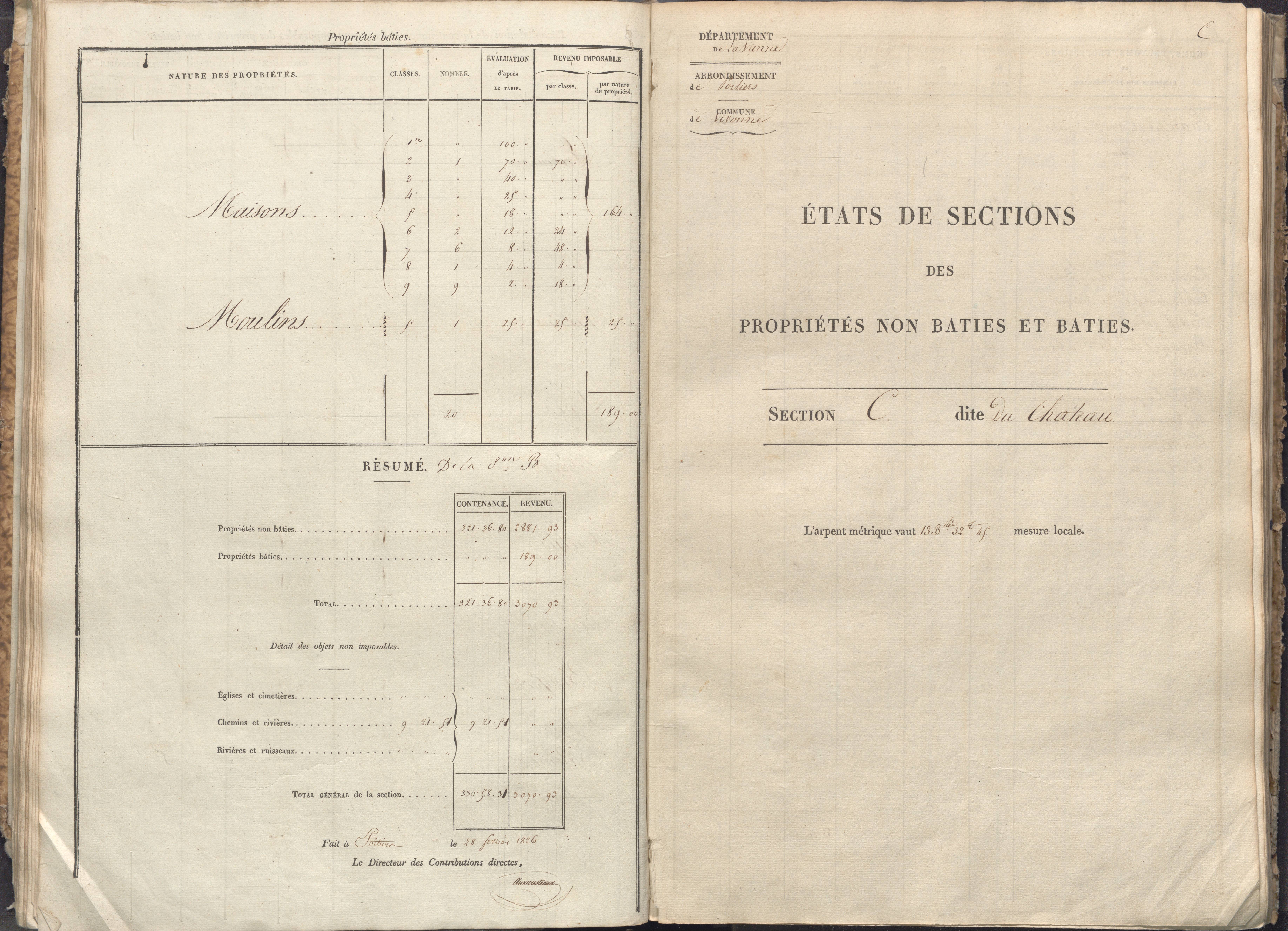 Vivonne - FRAD086_cadastre Sections A-F. 