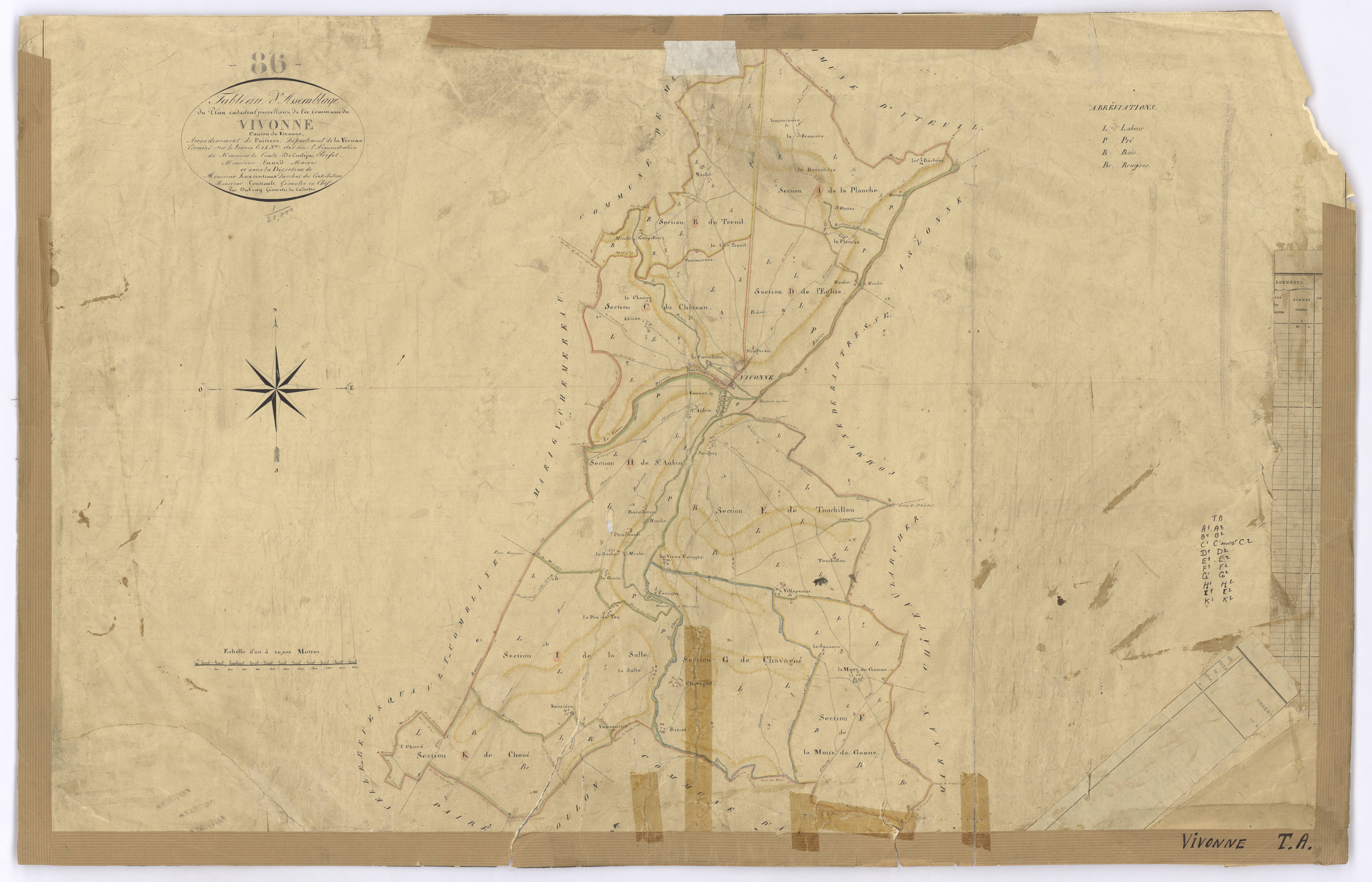Vivonne - FRAD086_cadastre Plans 