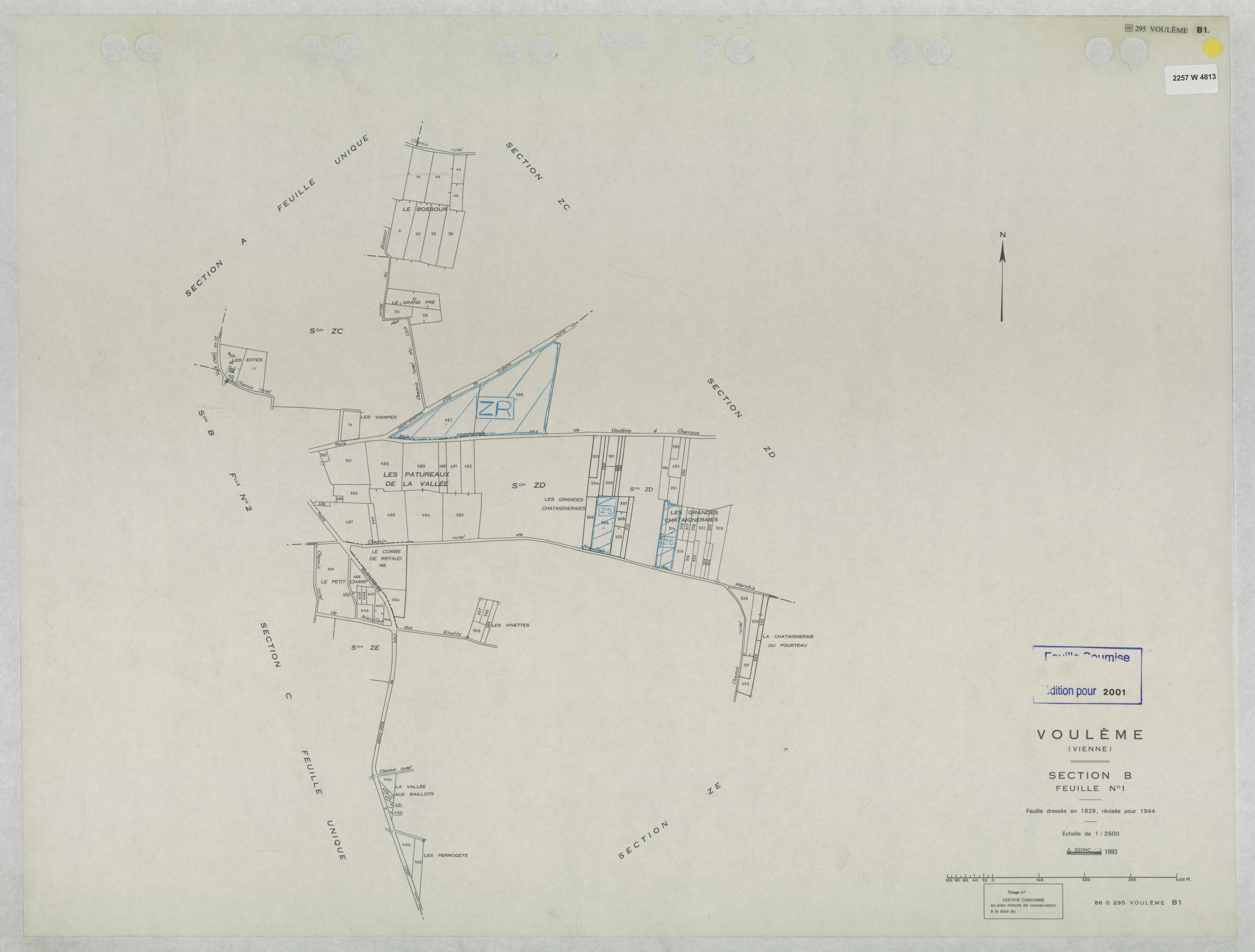 Voulême - FRAD086_cadastre Plans mis à jour 