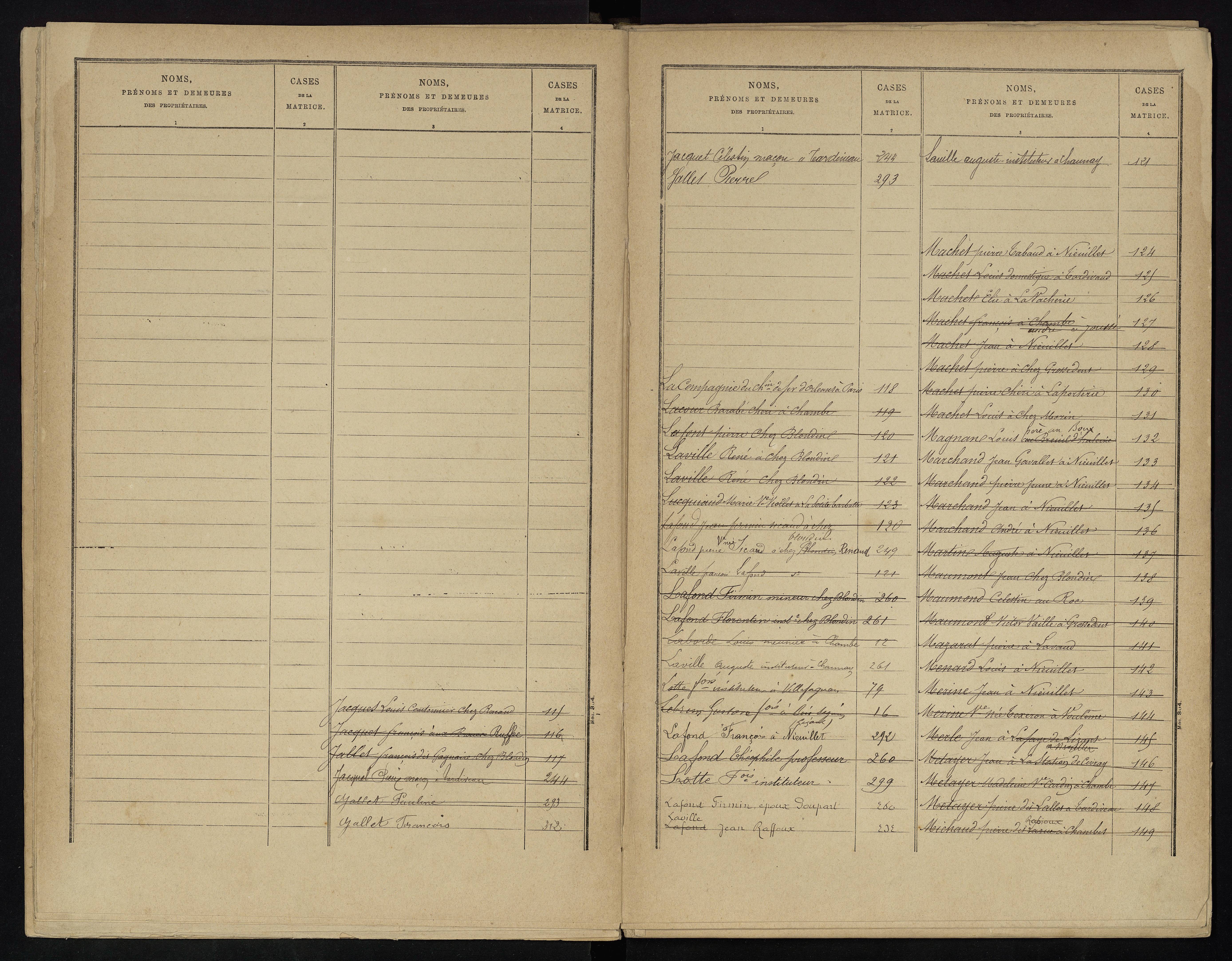 Voulême - FRAD086_cadastre Cases 1-312. 