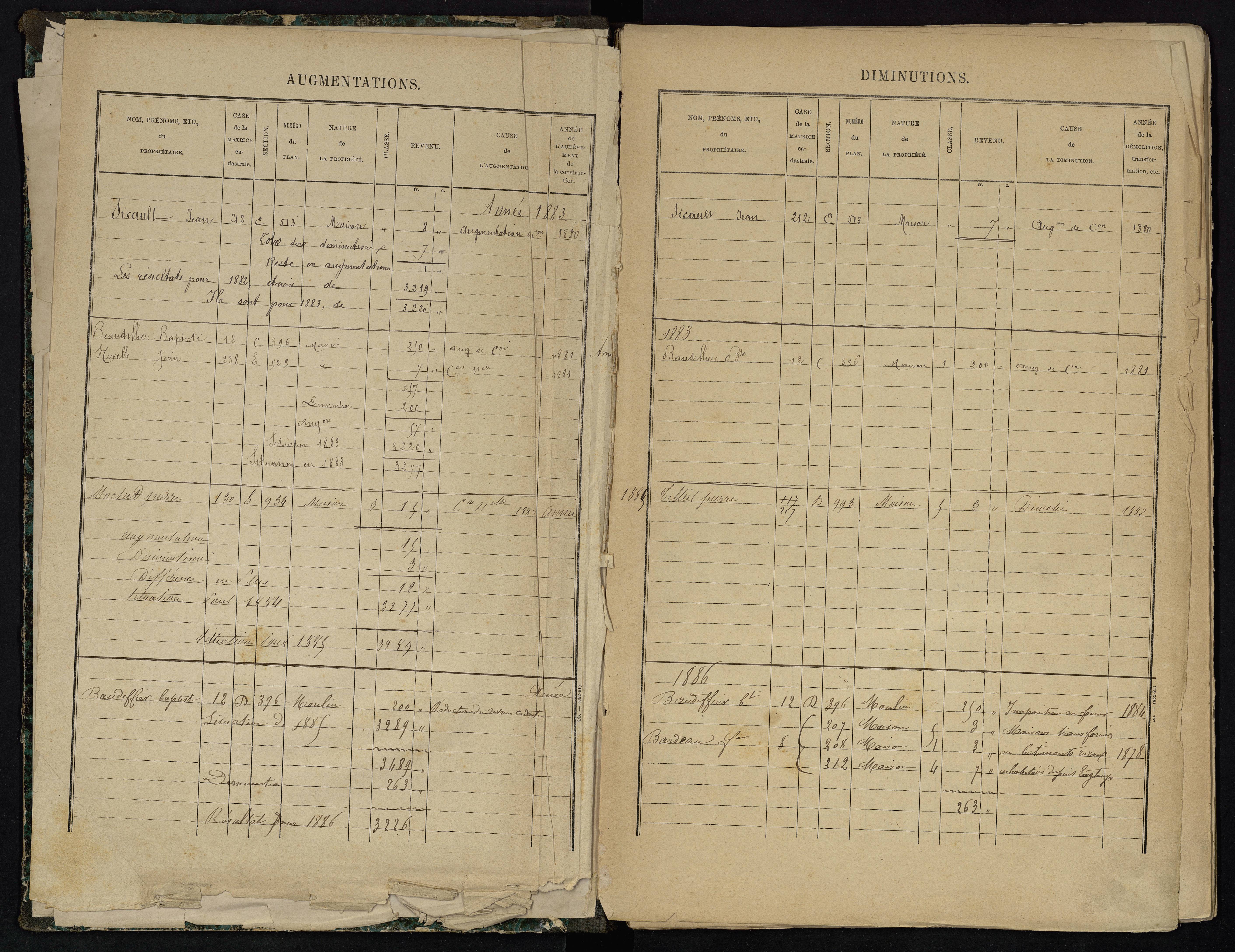 Voulême - FRAD086_cadastre Cases 1-312. 