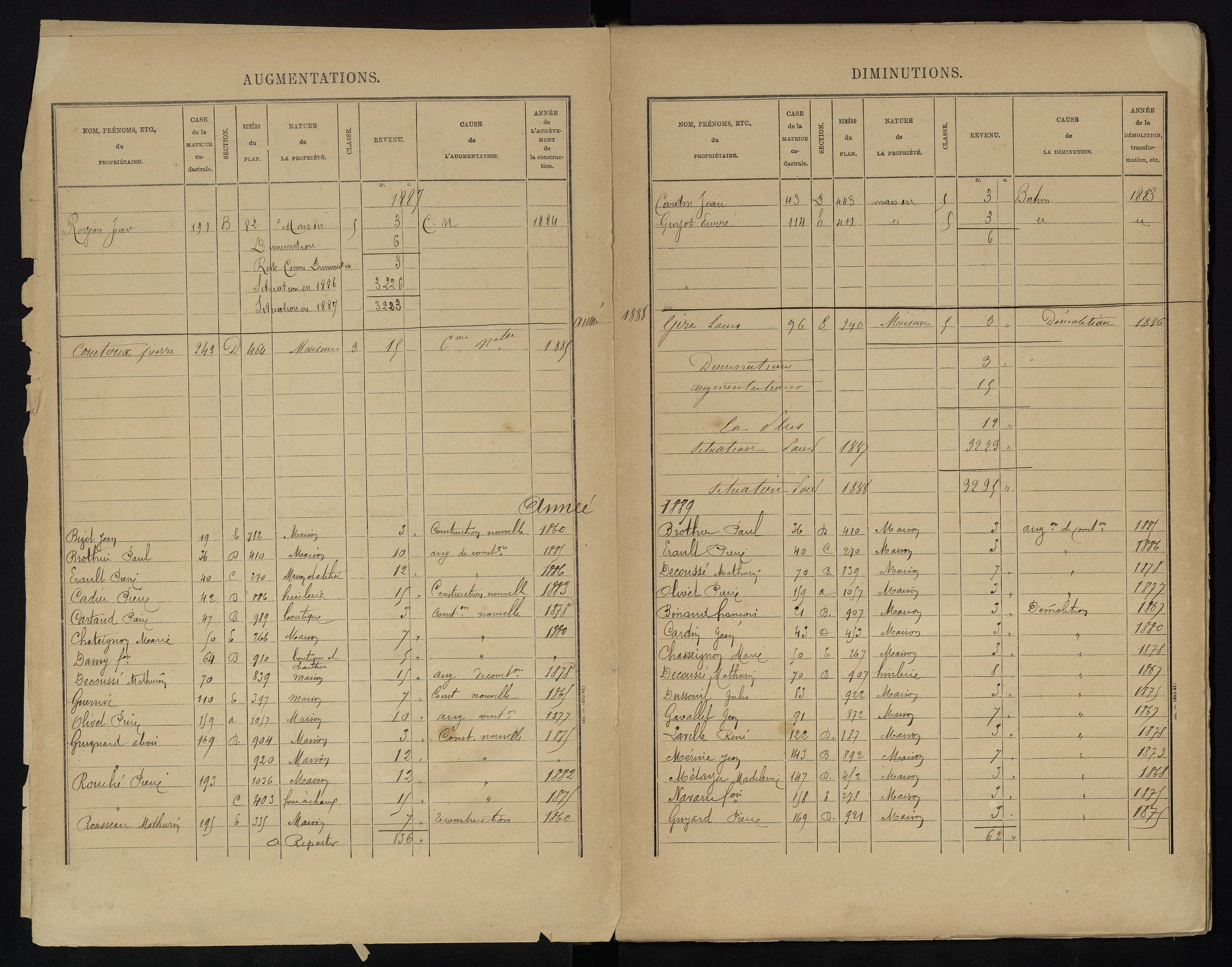 Voulême - FRAD086_cadastre Cases 1-312. 