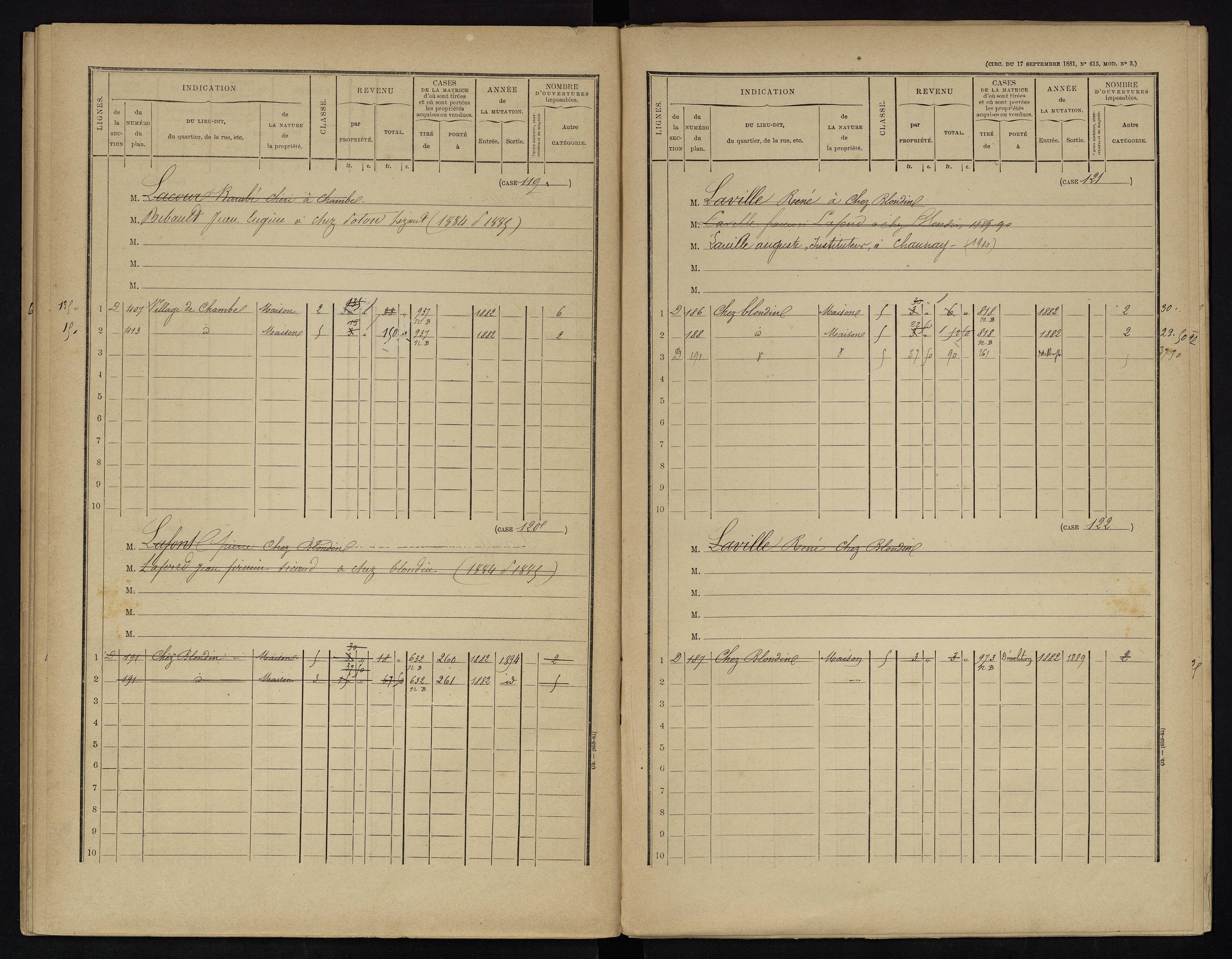 Voulême - FRAD086_cadastre Cases 1-312. 