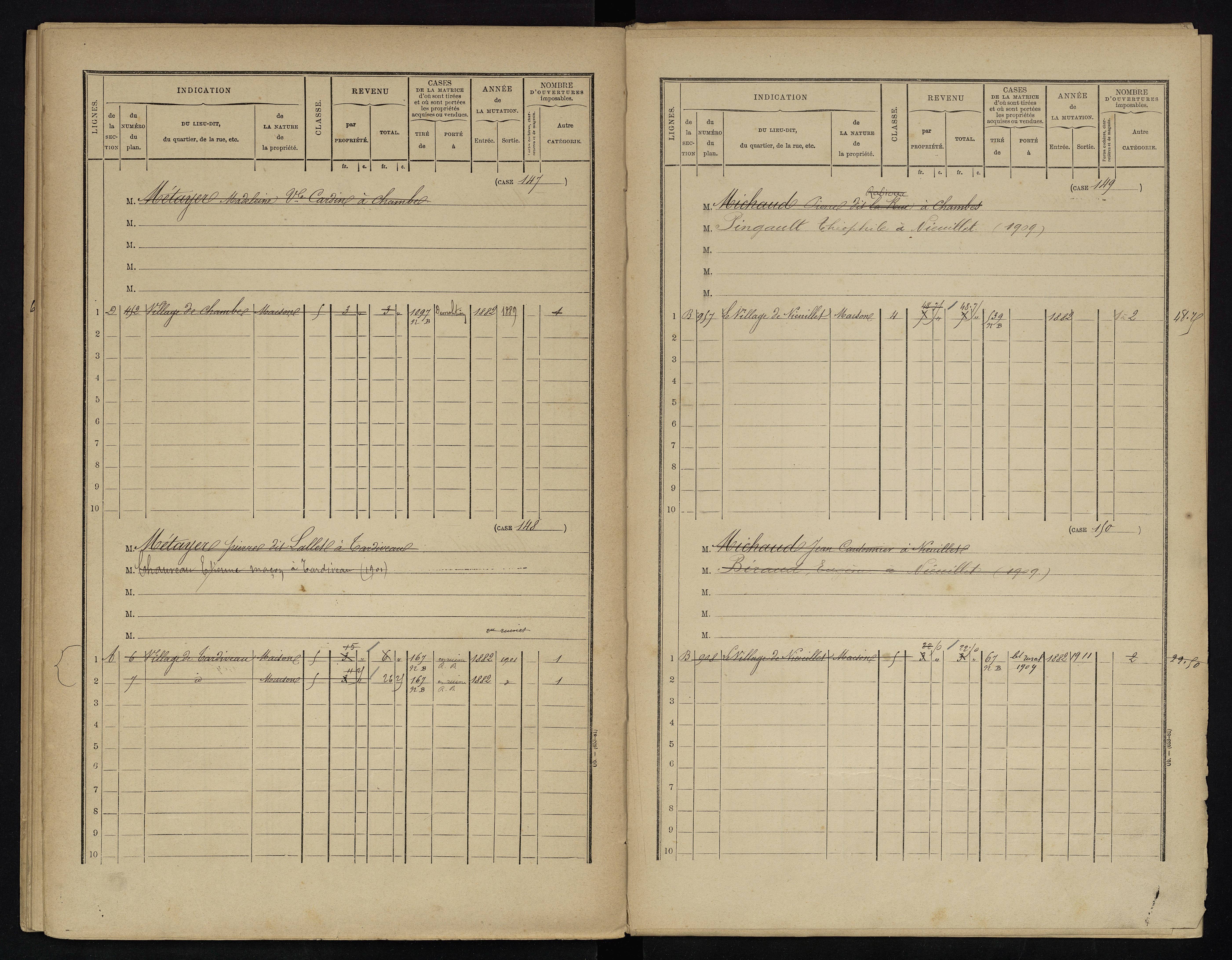 Voulême - FRAD086_cadastre Cases 1-312. 
