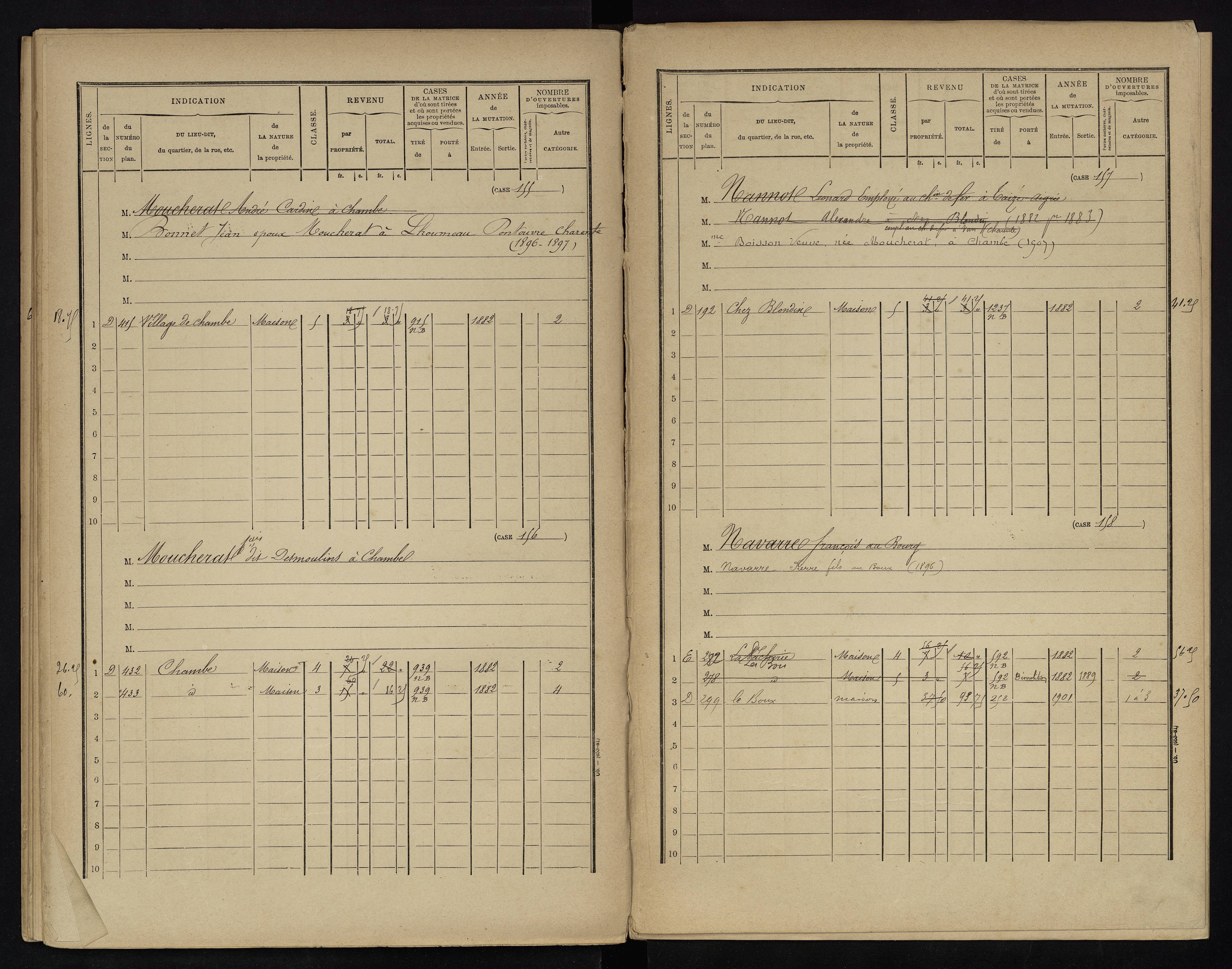 Voulême - FRAD086_cadastre Cases 1-312. 