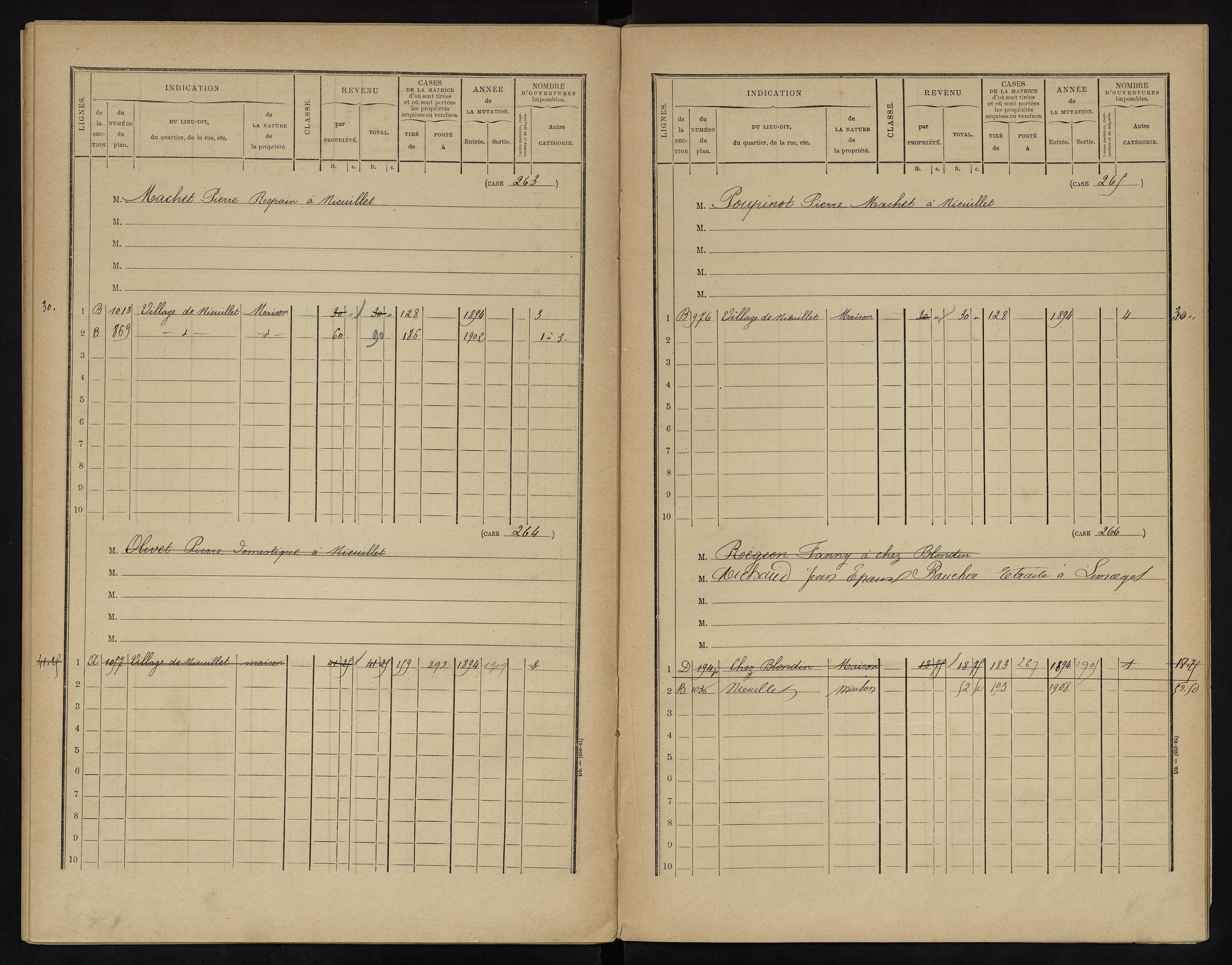 Voulême - FRAD086_cadastre Cases 1-312. 