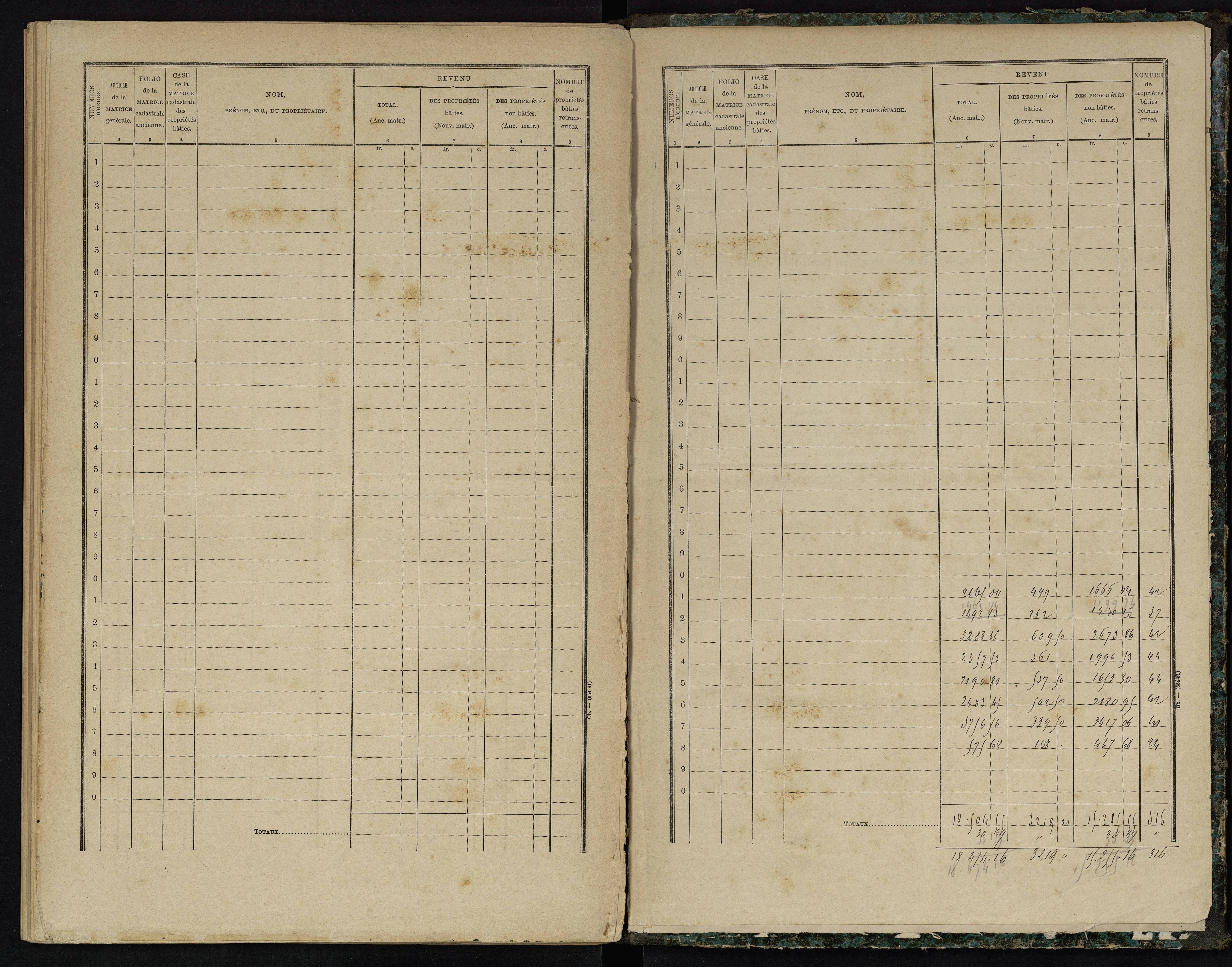 Voulême - FRAD086_cadastre Cases 1-312. 