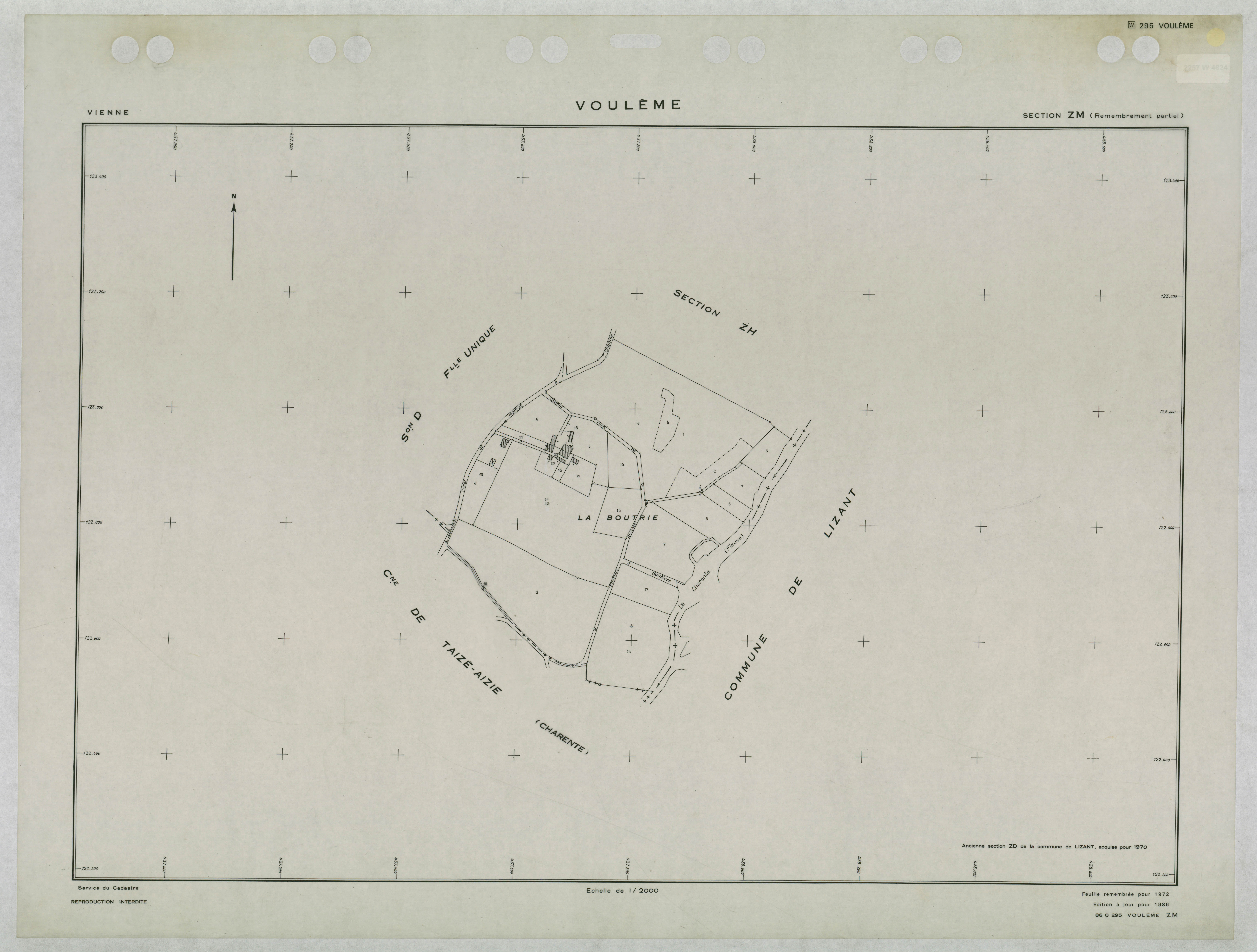 Voulême - FRAD086_cadastre Plans remembrés 
