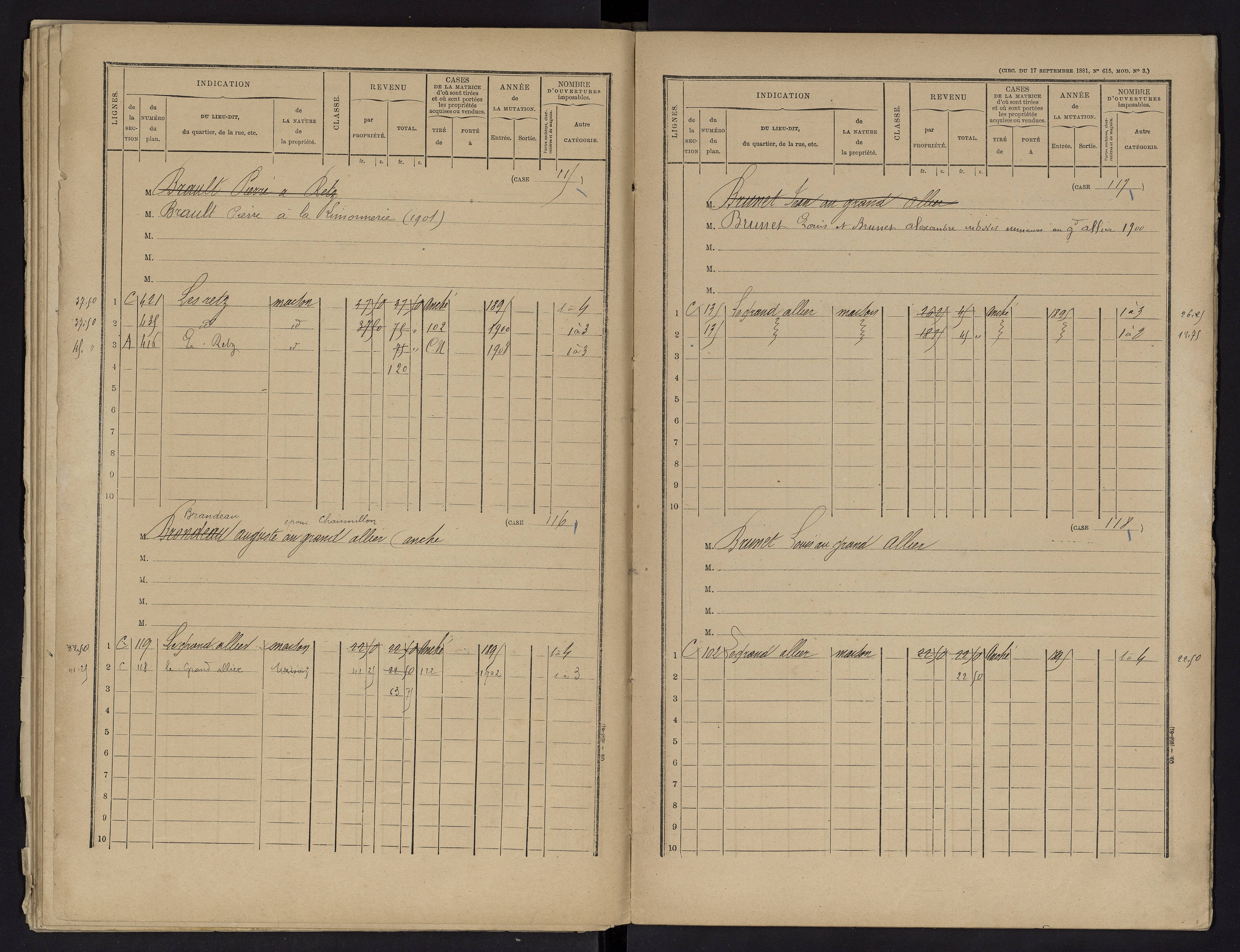 Voulon - FRAD086_cadastre Cases 1-154.