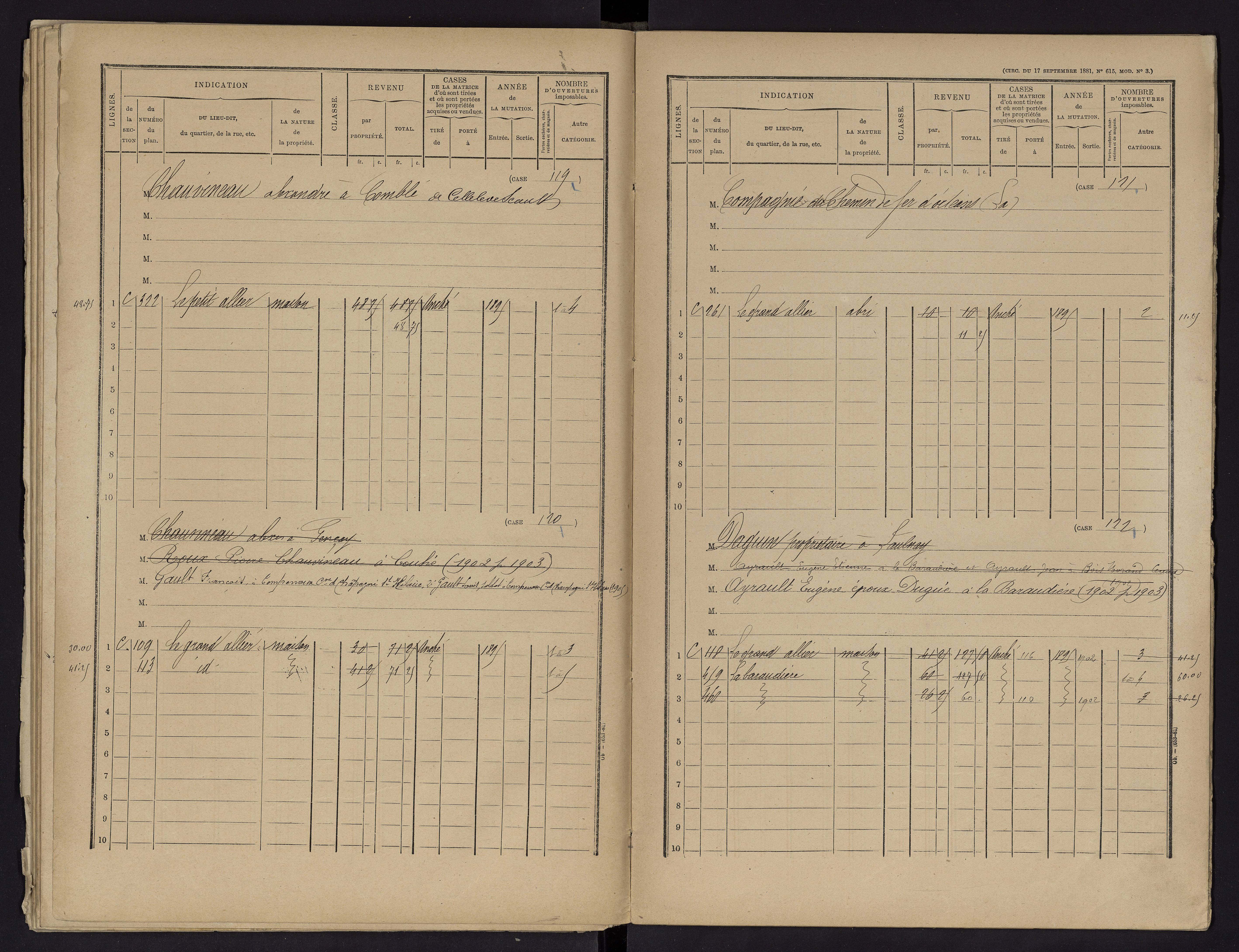 Voulon - FRAD086_cadastre Cases 1-154.