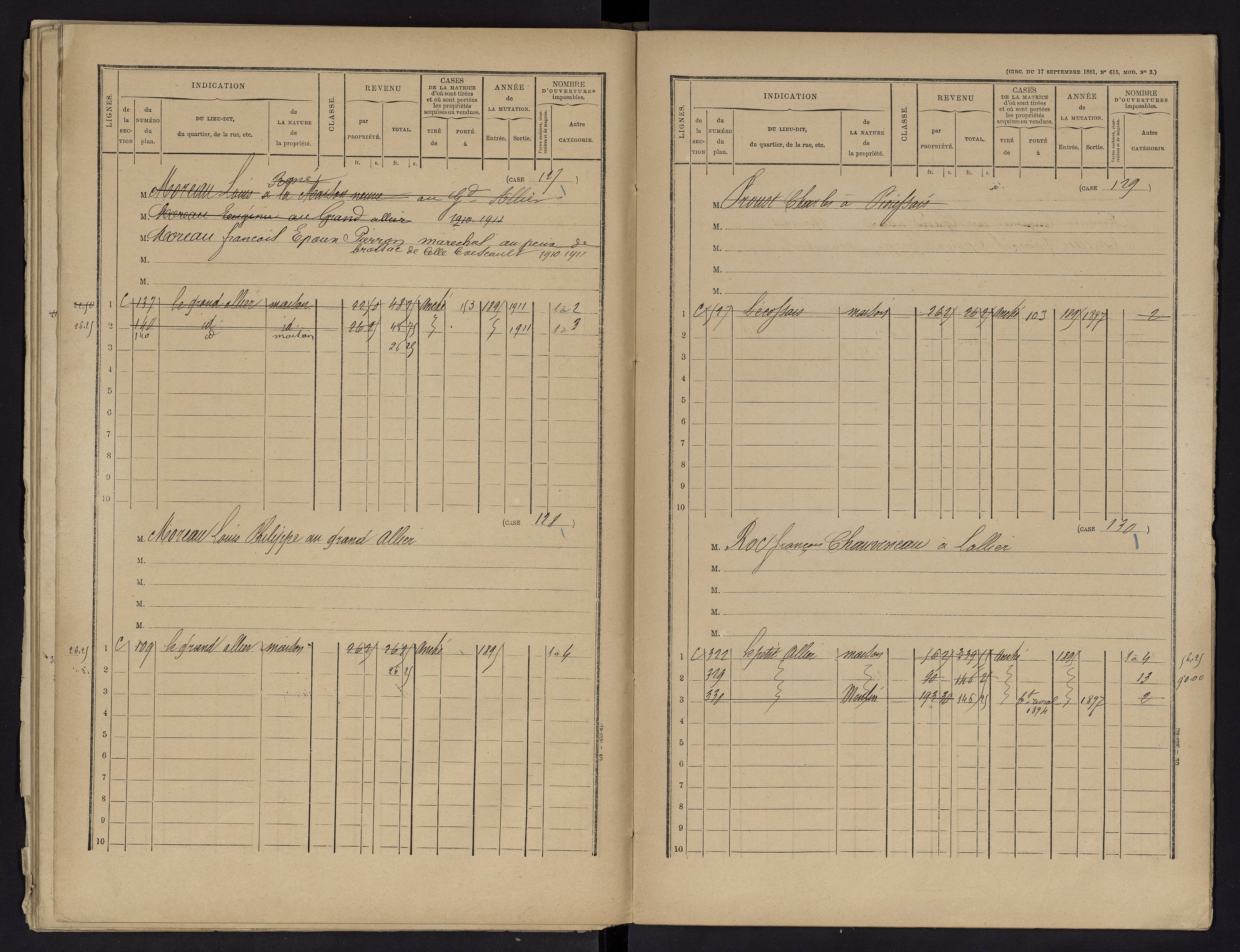 Voulon - FRAD086_cadastre Cases 1-154.