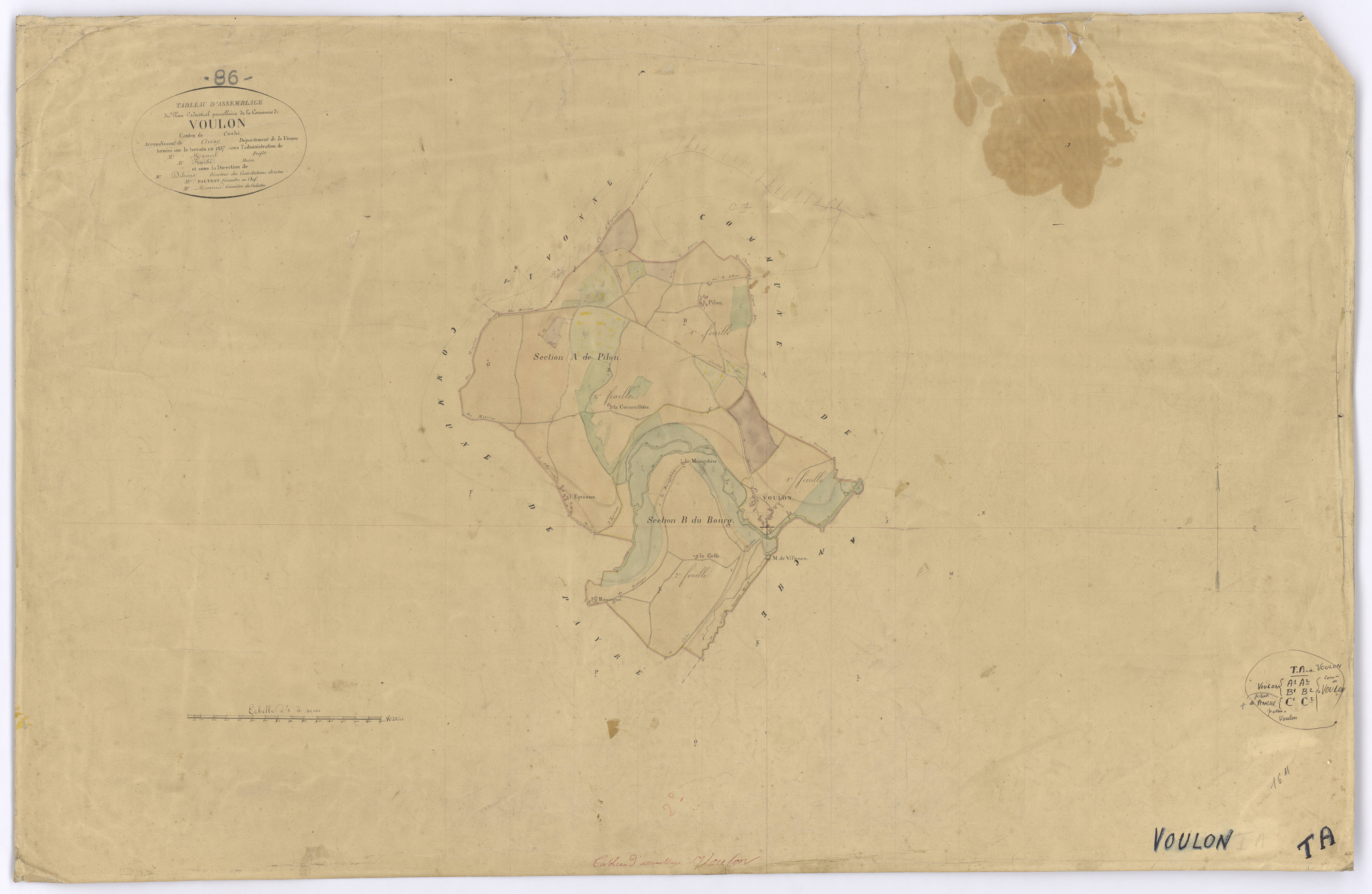 Voulon - FRAD086_cadastre Plans