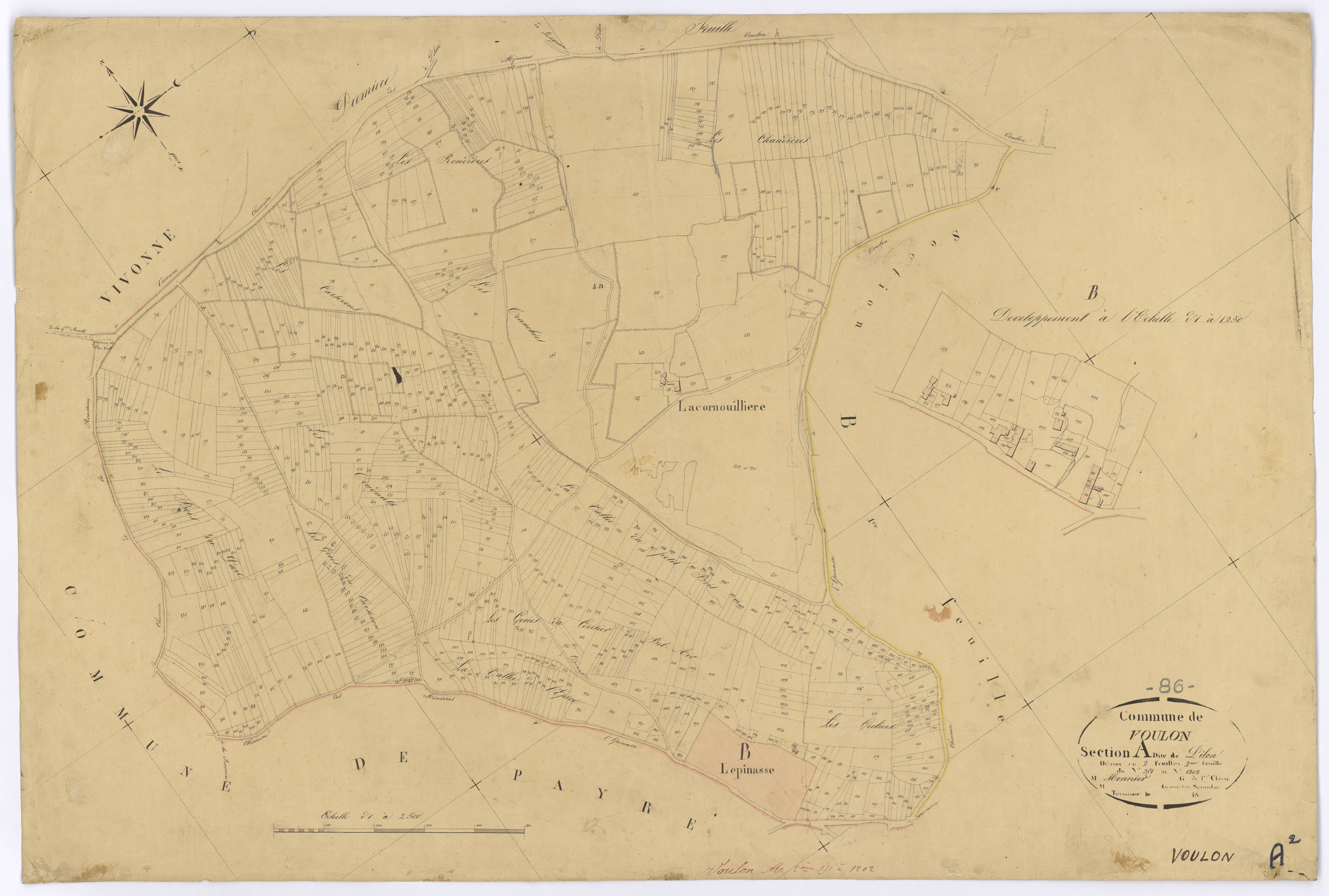 Voulon - FRAD086_cadastre Plans