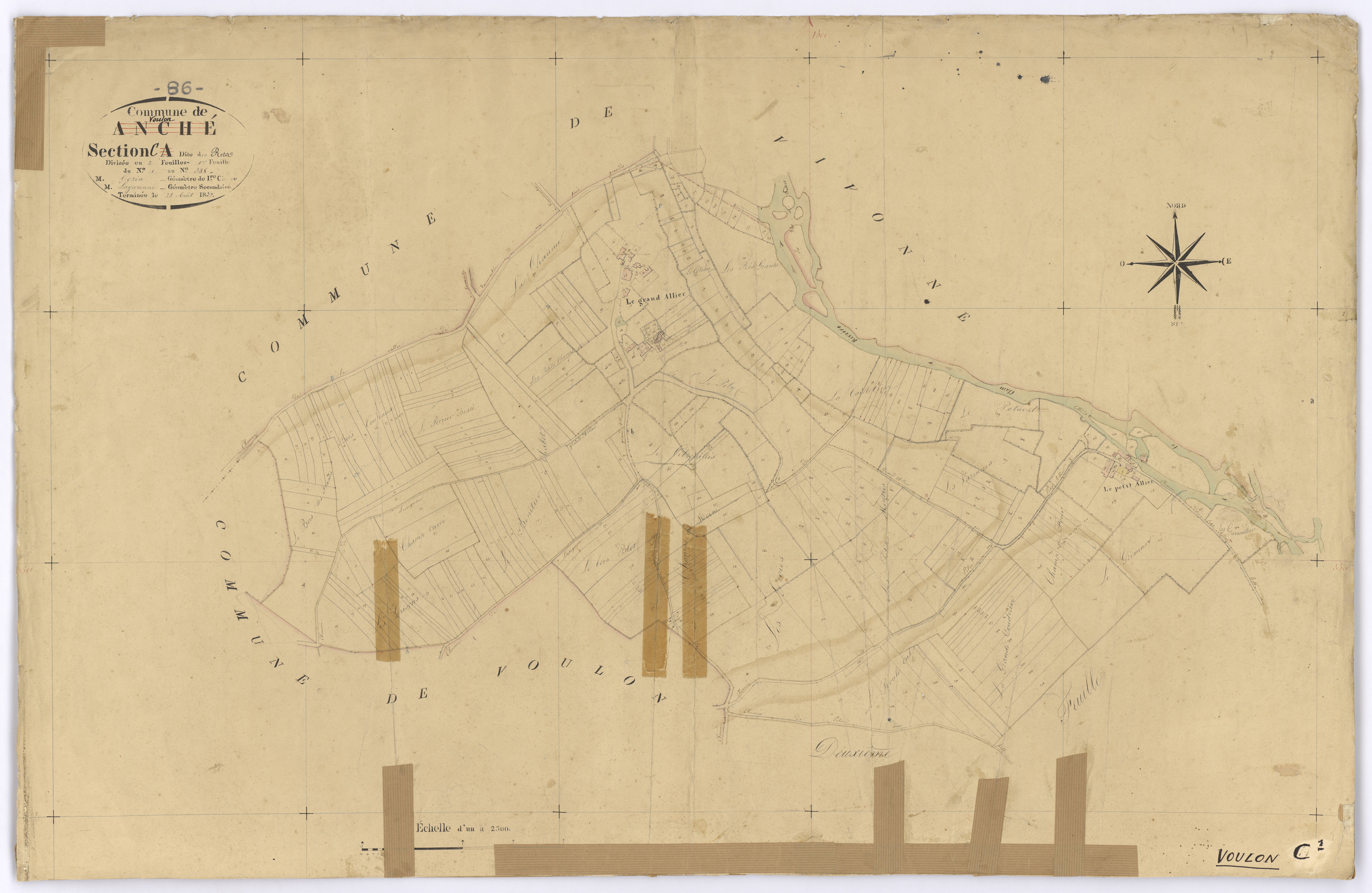 Voulon - FRAD086_cadastre Plans