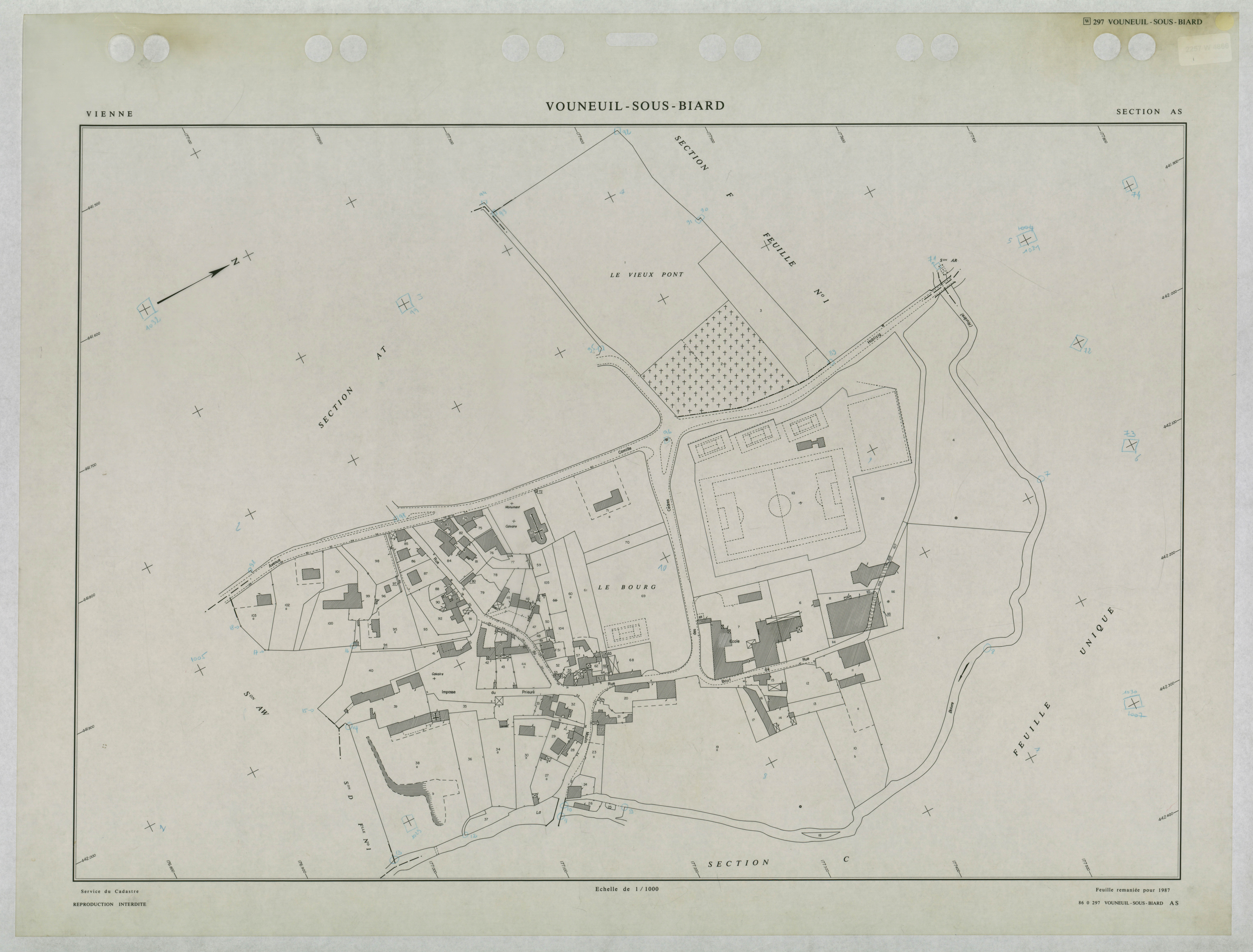 Vouneuil-sous-Biard - FRAD086_cadastre Plans remaniés 