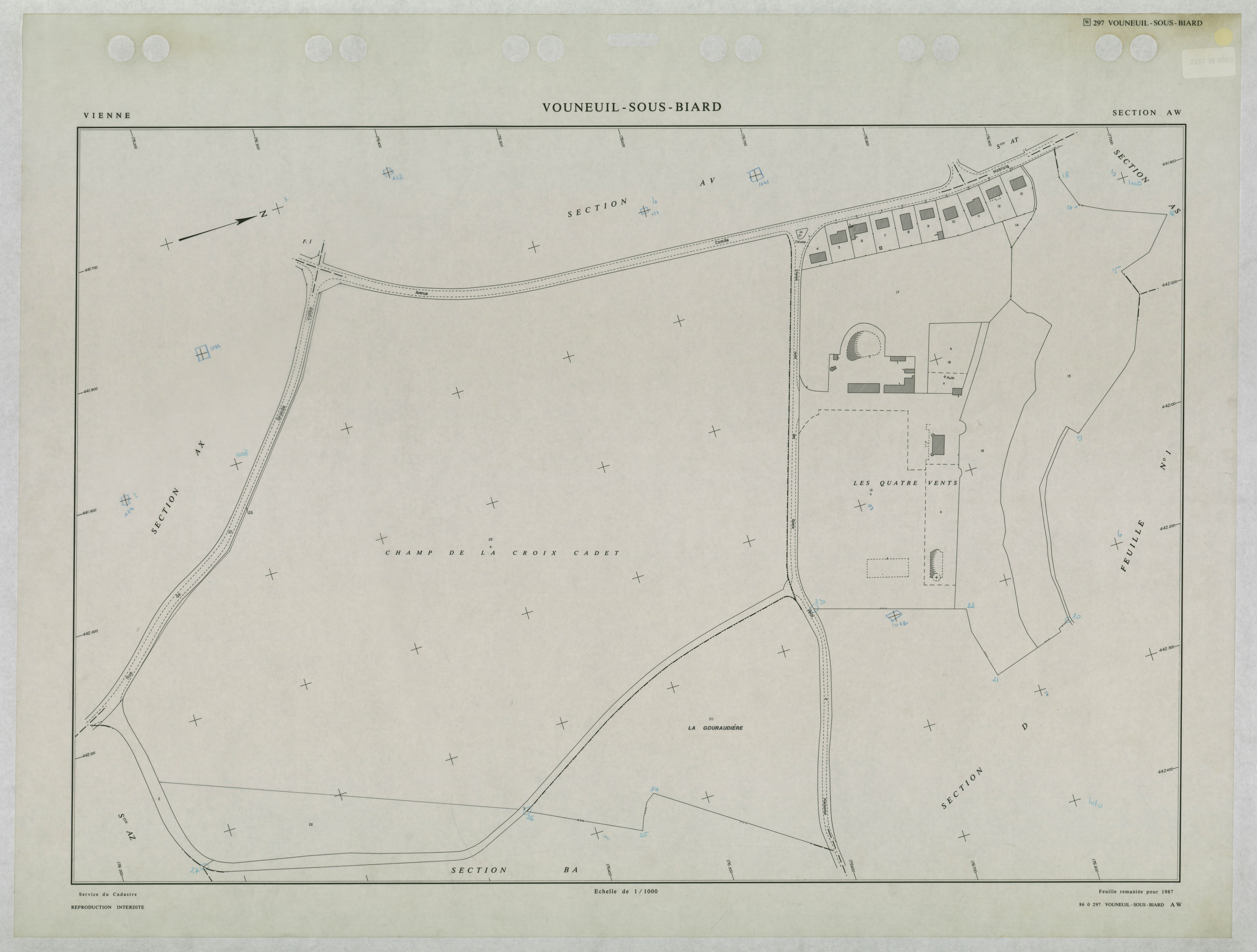 Vouneuil-sous-Biard - FRAD086_cadastre Plans remaniés 