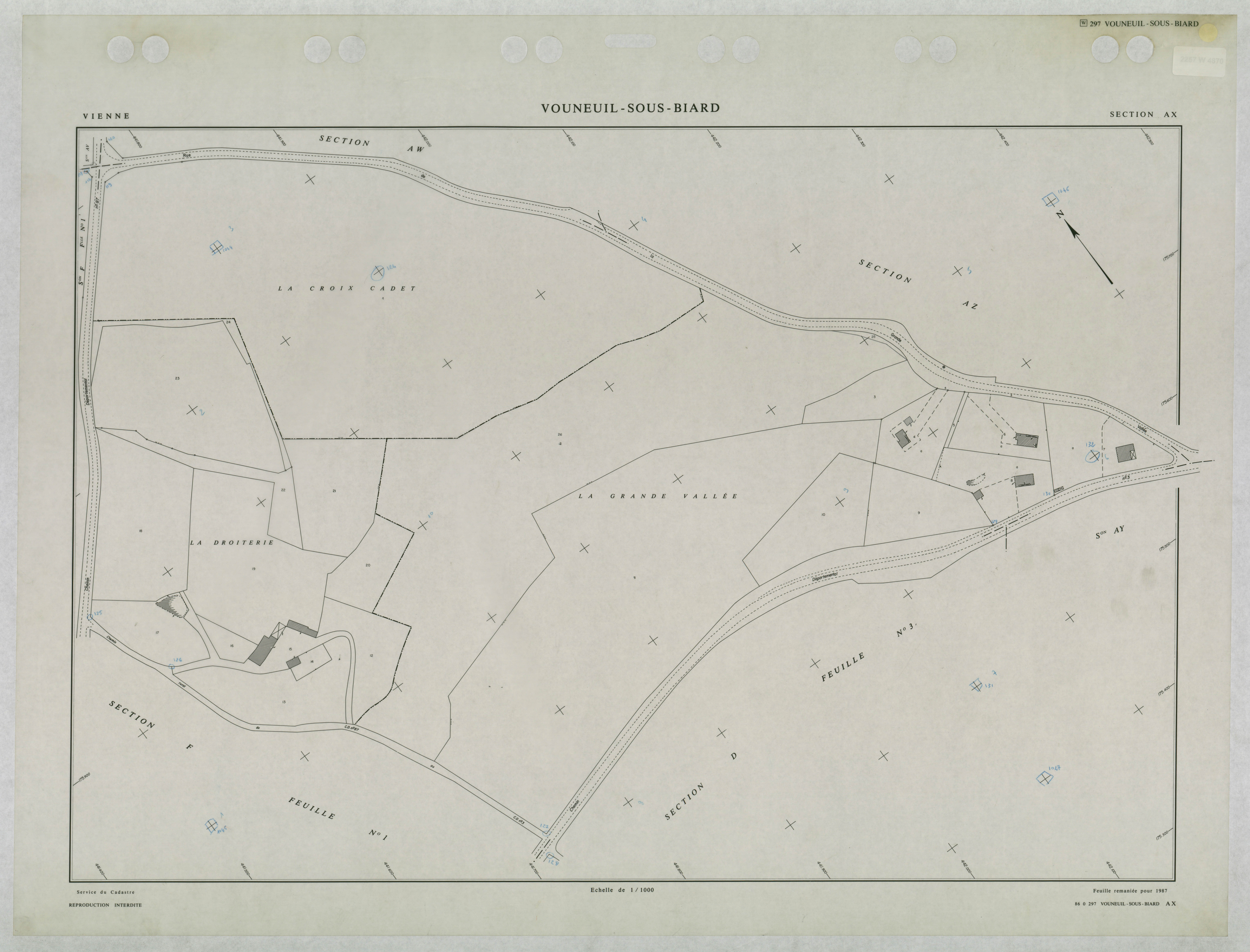 Vouneuil-sous-Biard - FRAD086_cadastre Plans remaniés 