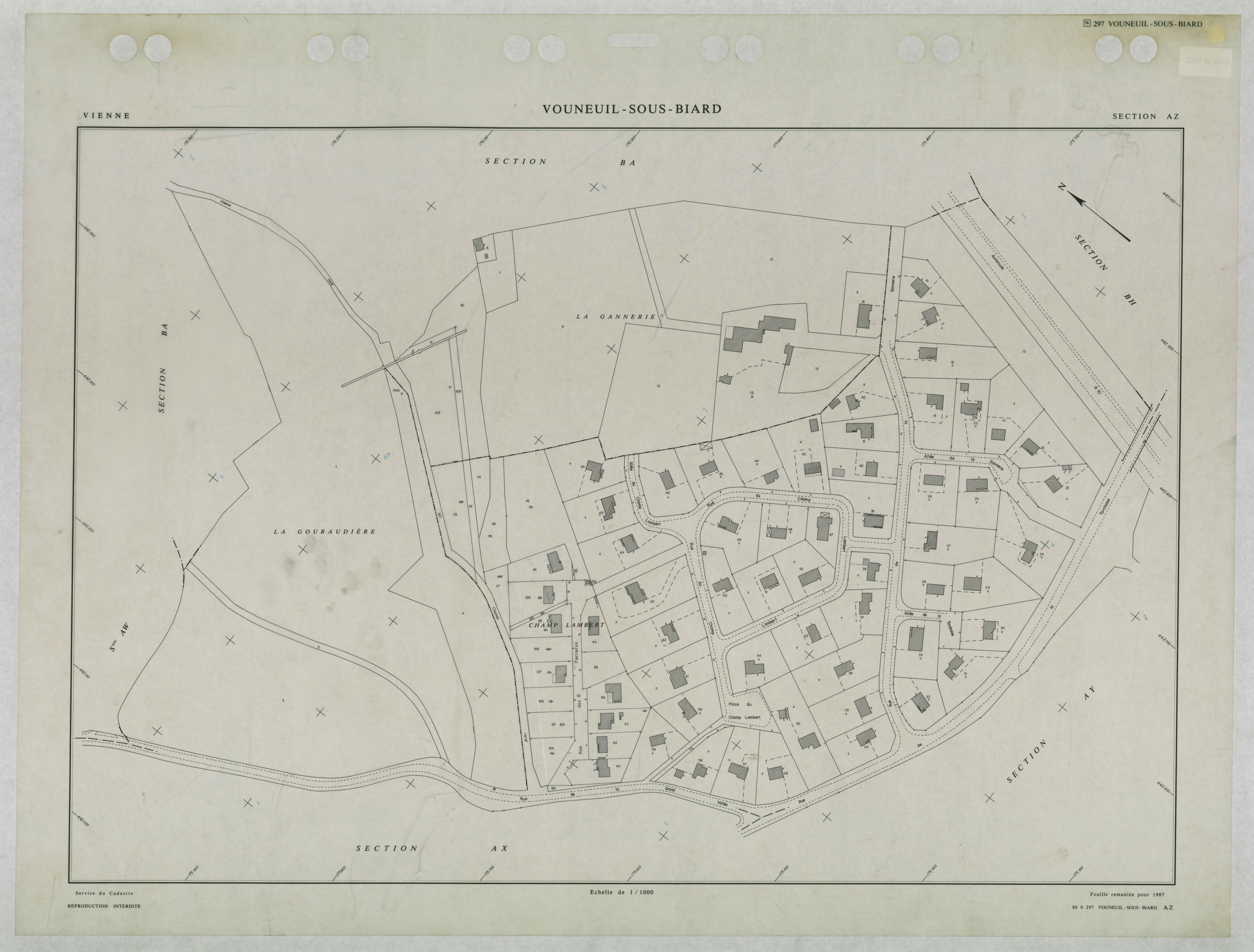Vouneuil-sous-Biard - FRAD086_cadastre Plans remaniés 