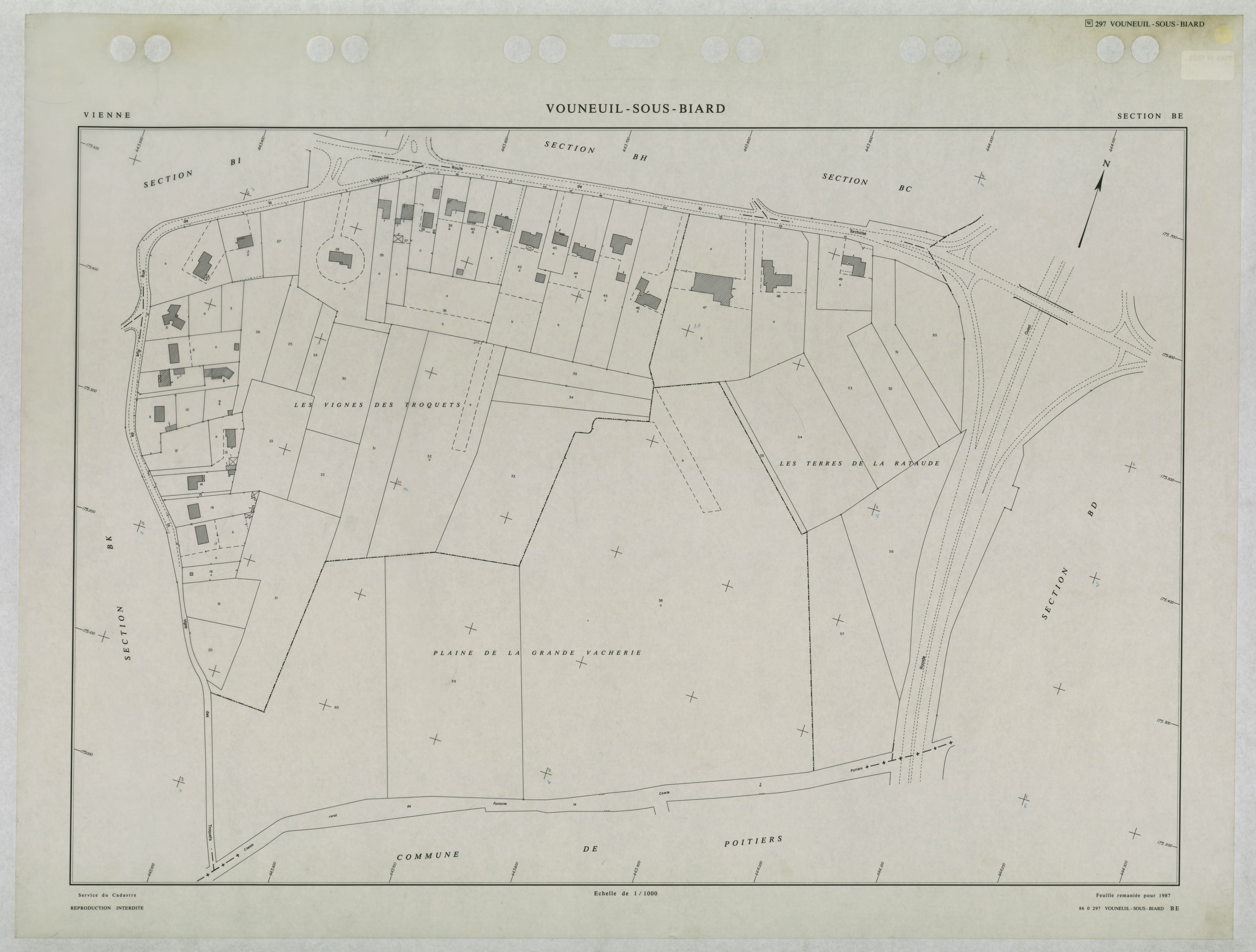 Vouneuil-sous-Biard - FRAD086_cadastre Plans remaniés 