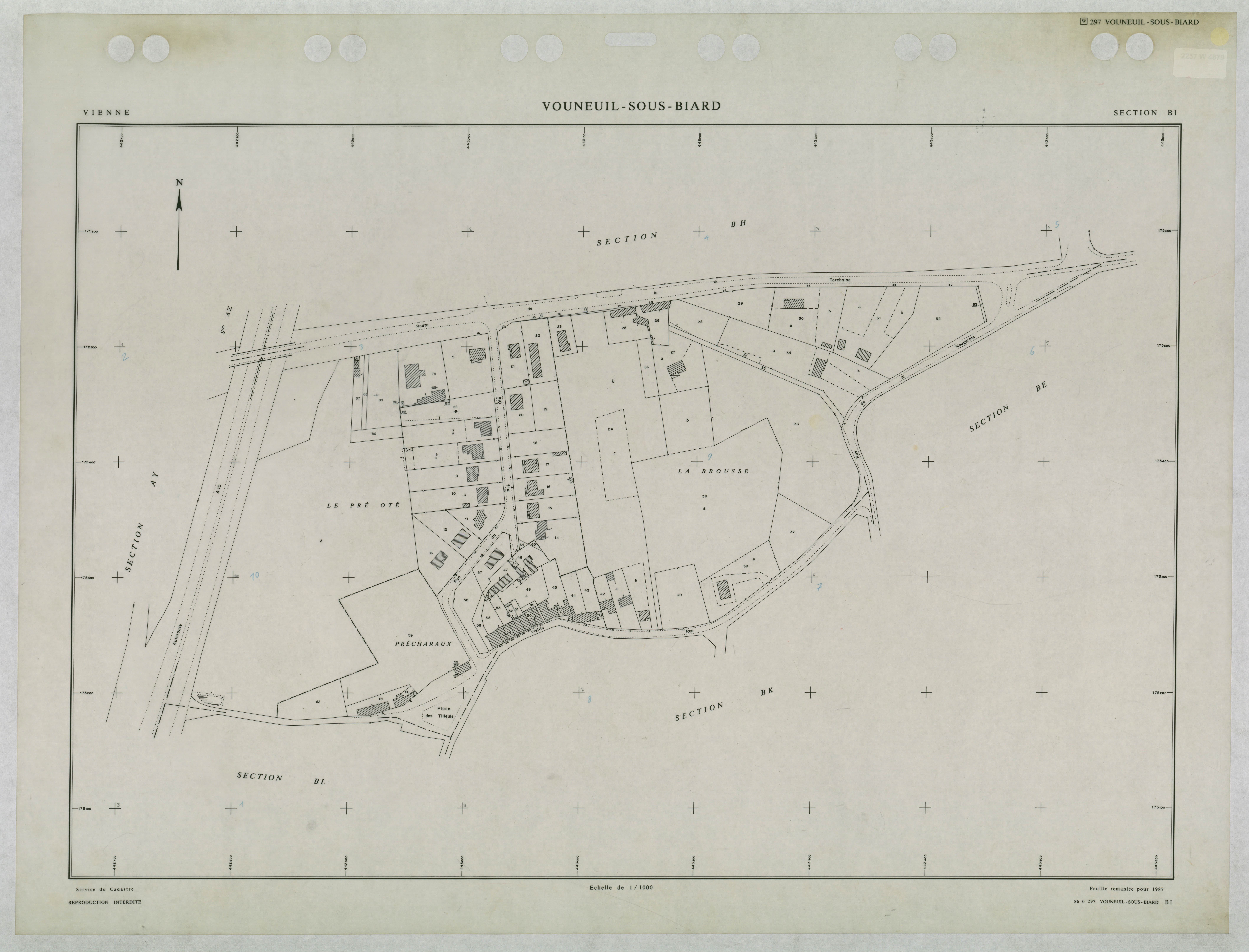 Vouneuil-sous-Biard - FRAD086_cadastre Plans remaniés 