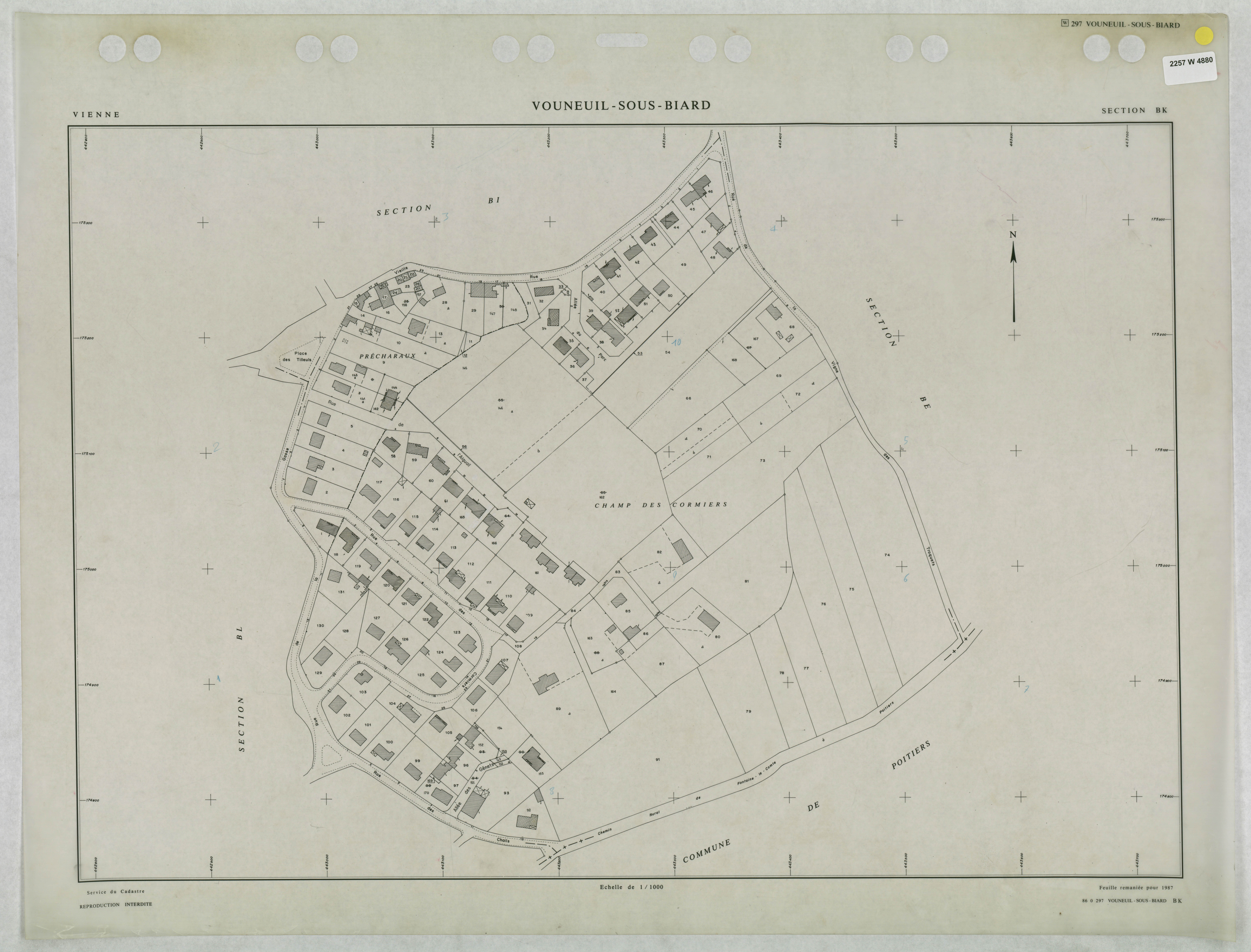 Vouneuil-sous-Biard - FRAD086_cadastre Plans remaniés 
