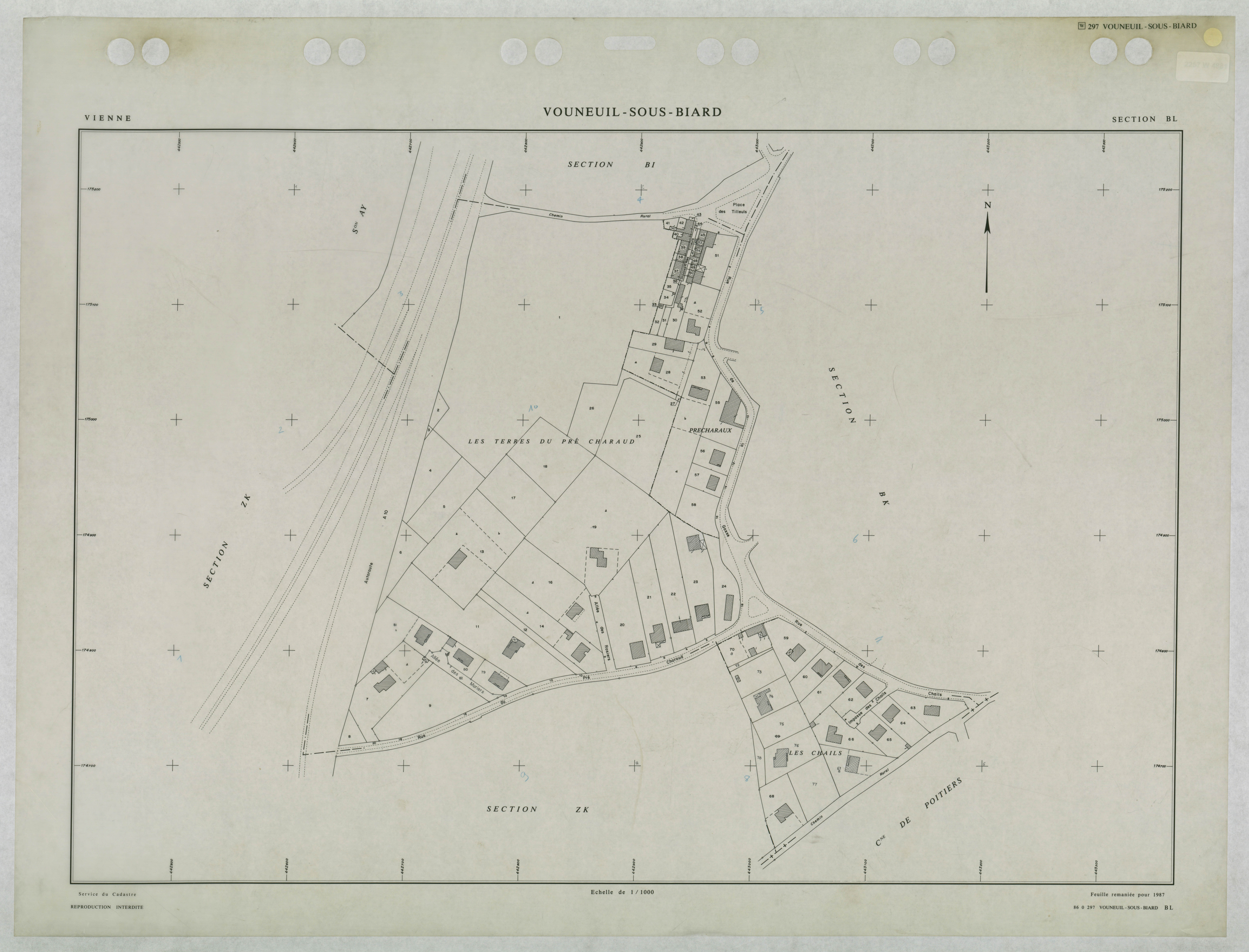 Vouneuil-sous-Biard - FRAD086_cadastre Plans remaniés 