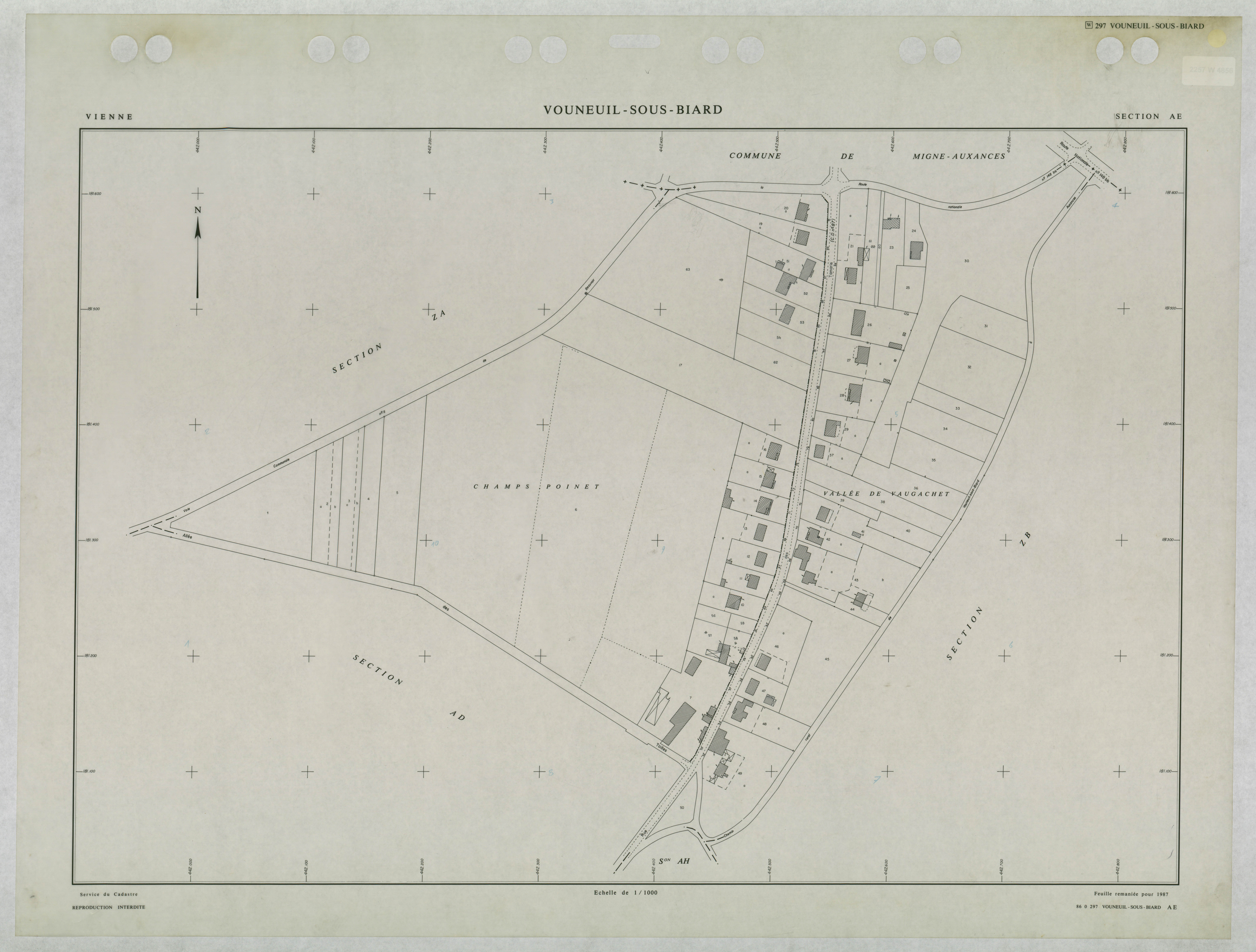 Vouneuil-sous-Biard - FRAD086_cadastre Plans remaniés 