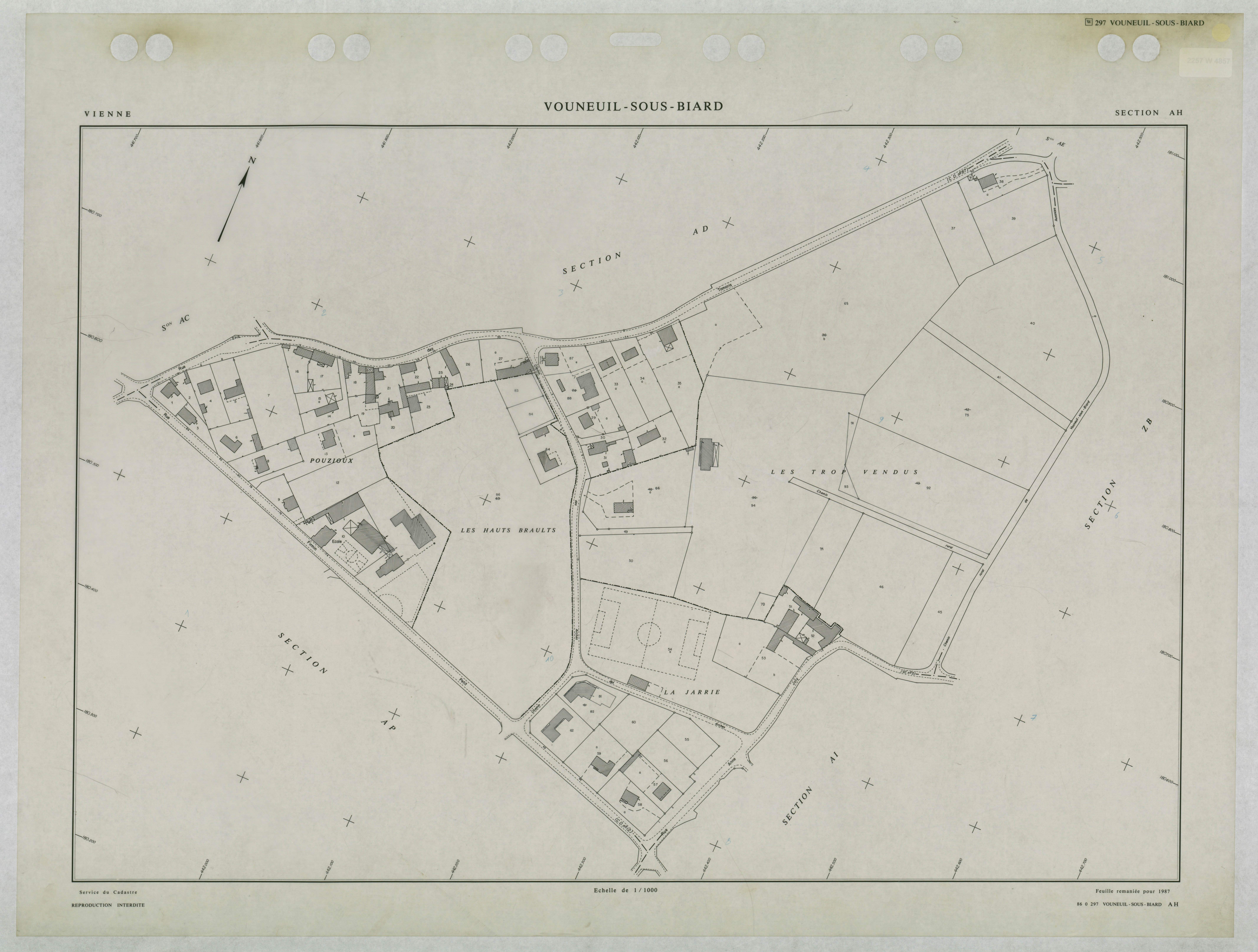 Vouneuil-sous-Biard - FRAD086_cadastre Plans remaniés 
