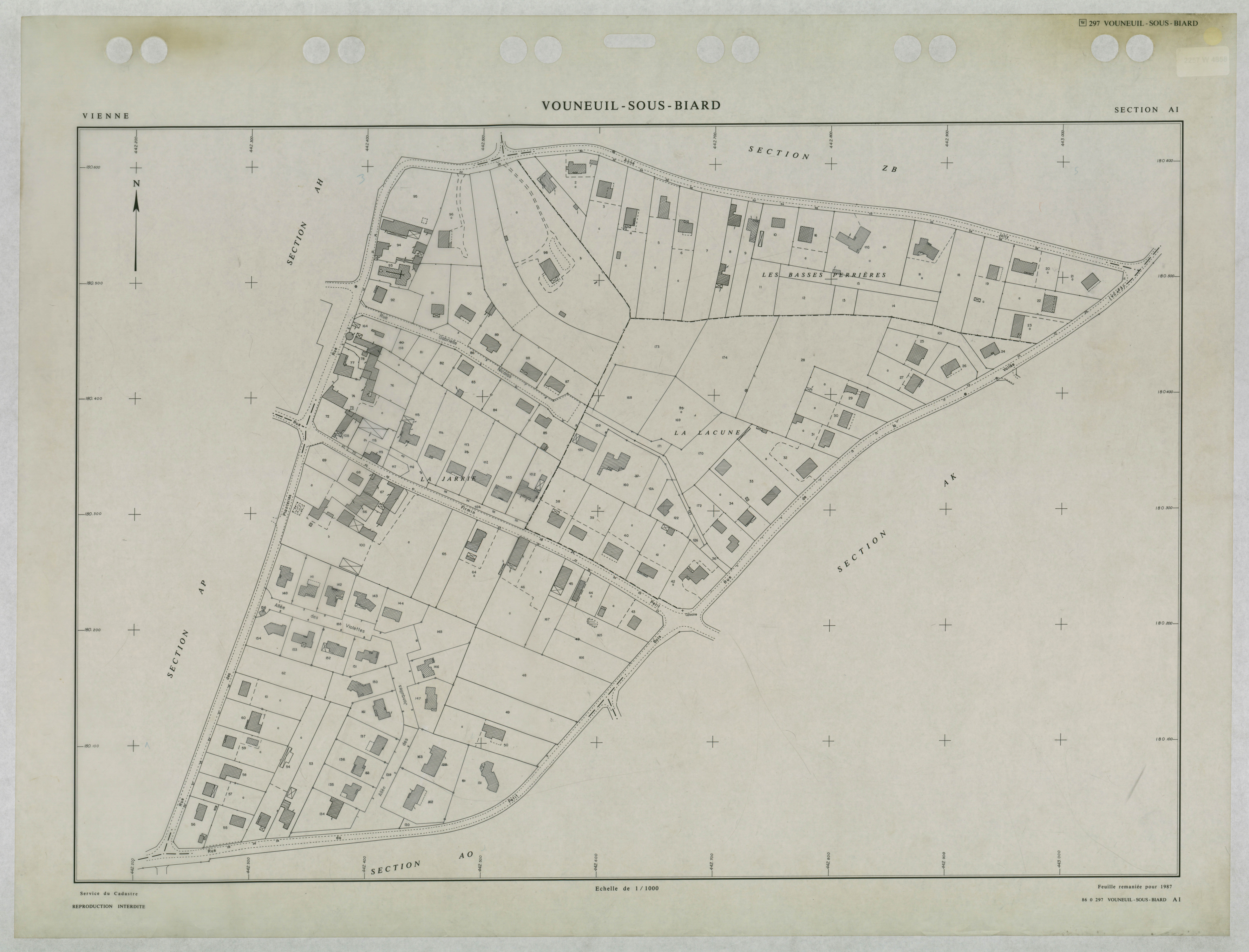 Vouneuil-sous-Biard - FRAD086_cadastre Plans remaniés 