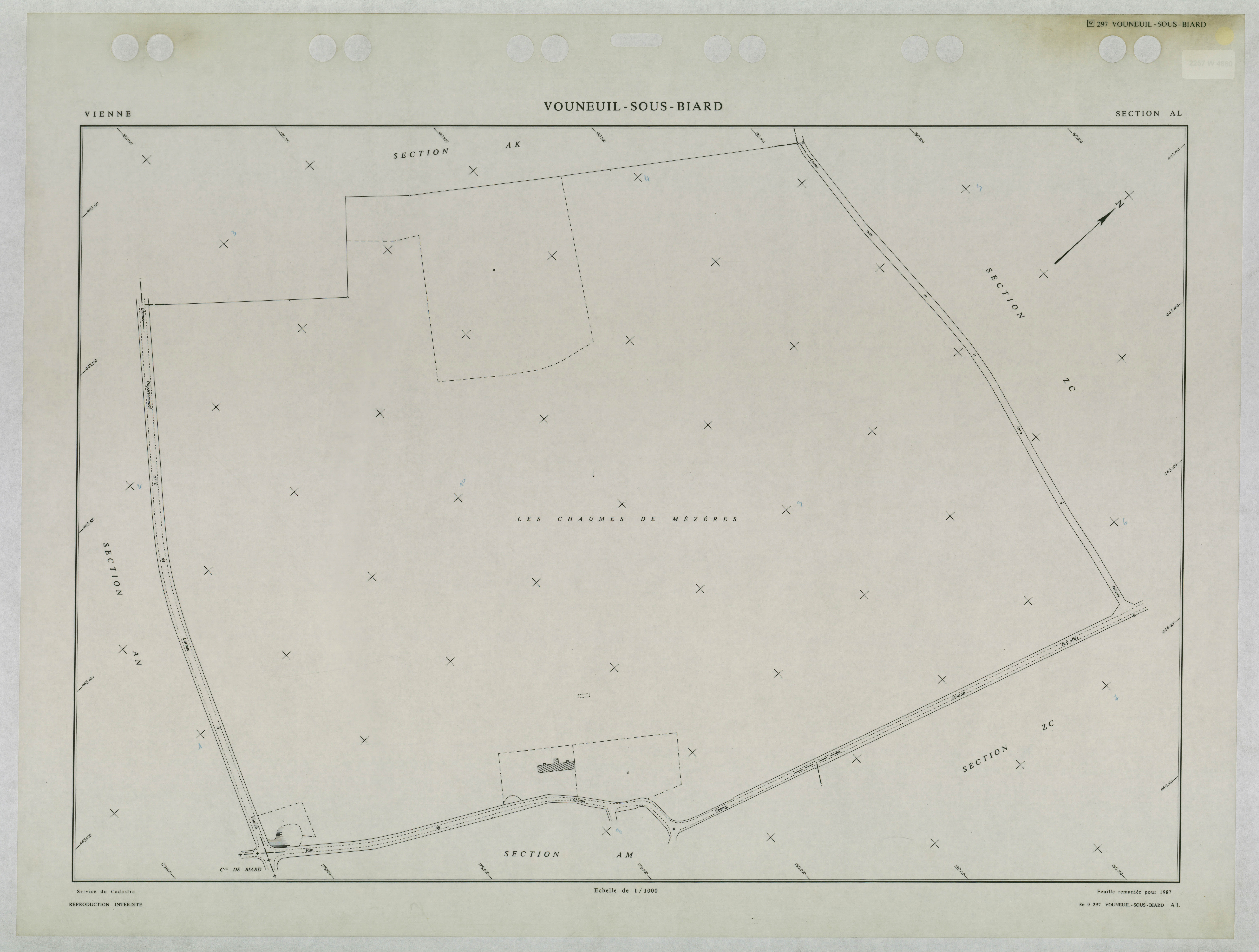 Vouneuil-sous-Biard - FRAD086_cadastre Plans remaniés 