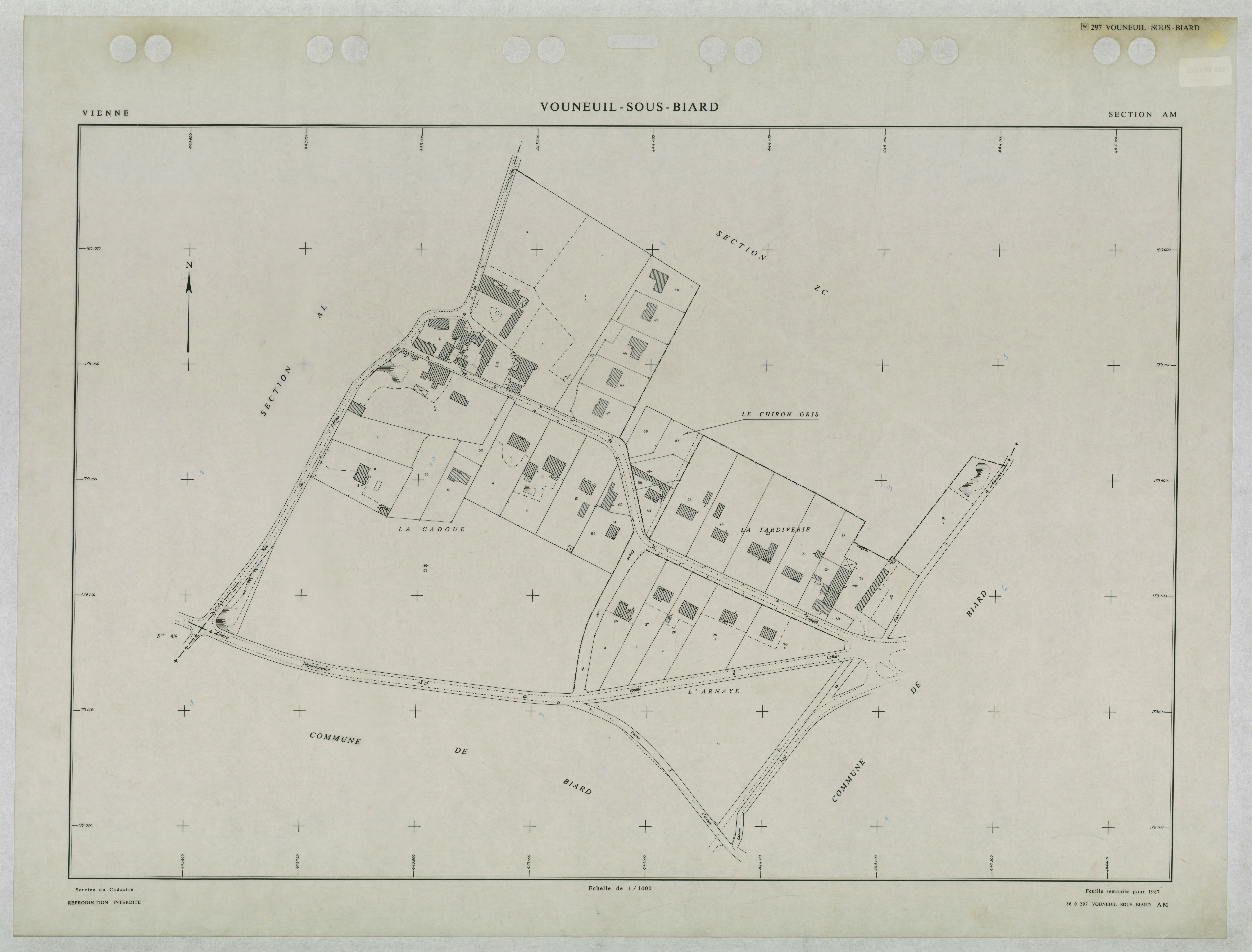 Vouneuil-sous-Biard - FRAD086_cadastre Plans remaniés 