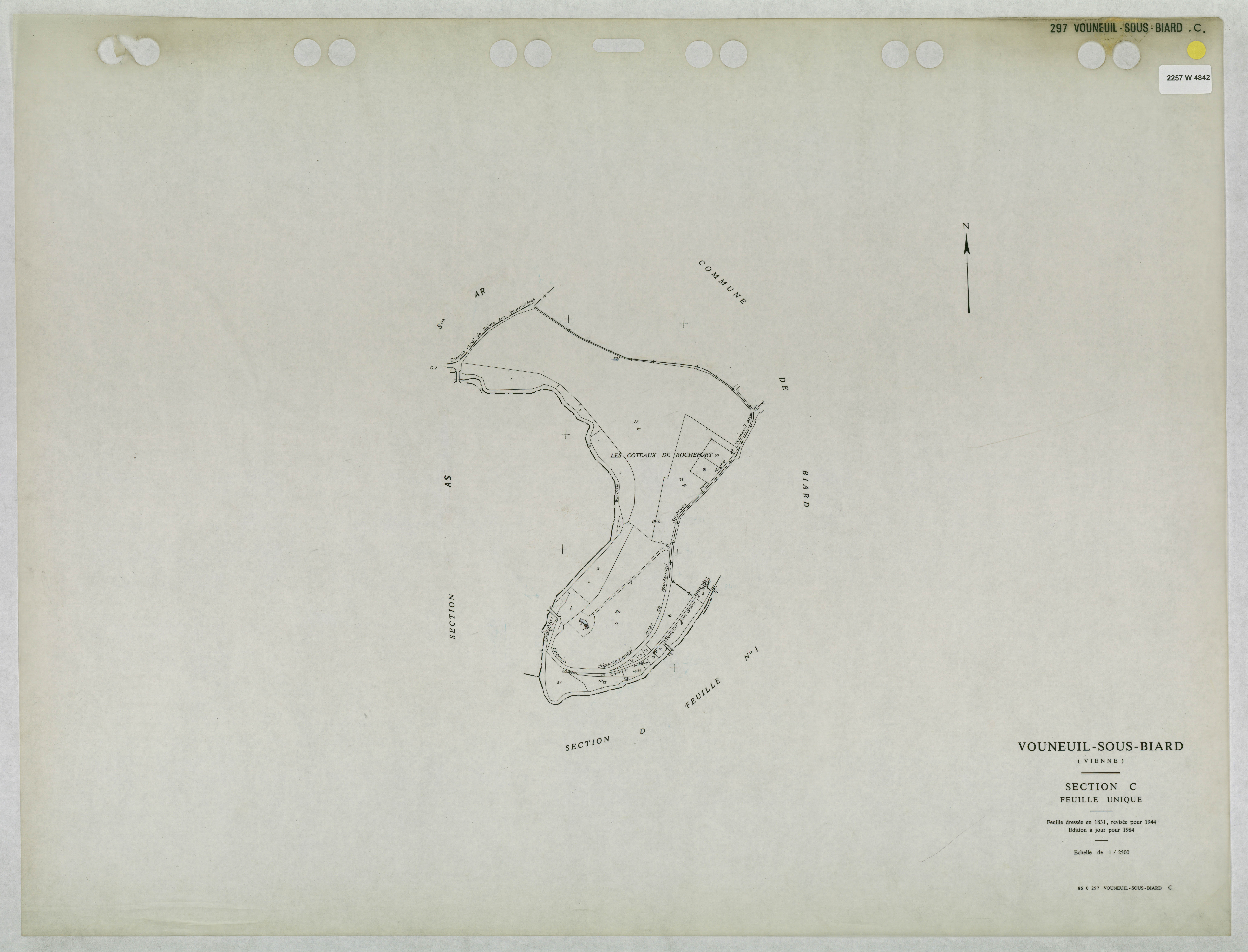 Vouneuil-sous-Biard - FRAD086_cadastre Plans mis à jour 