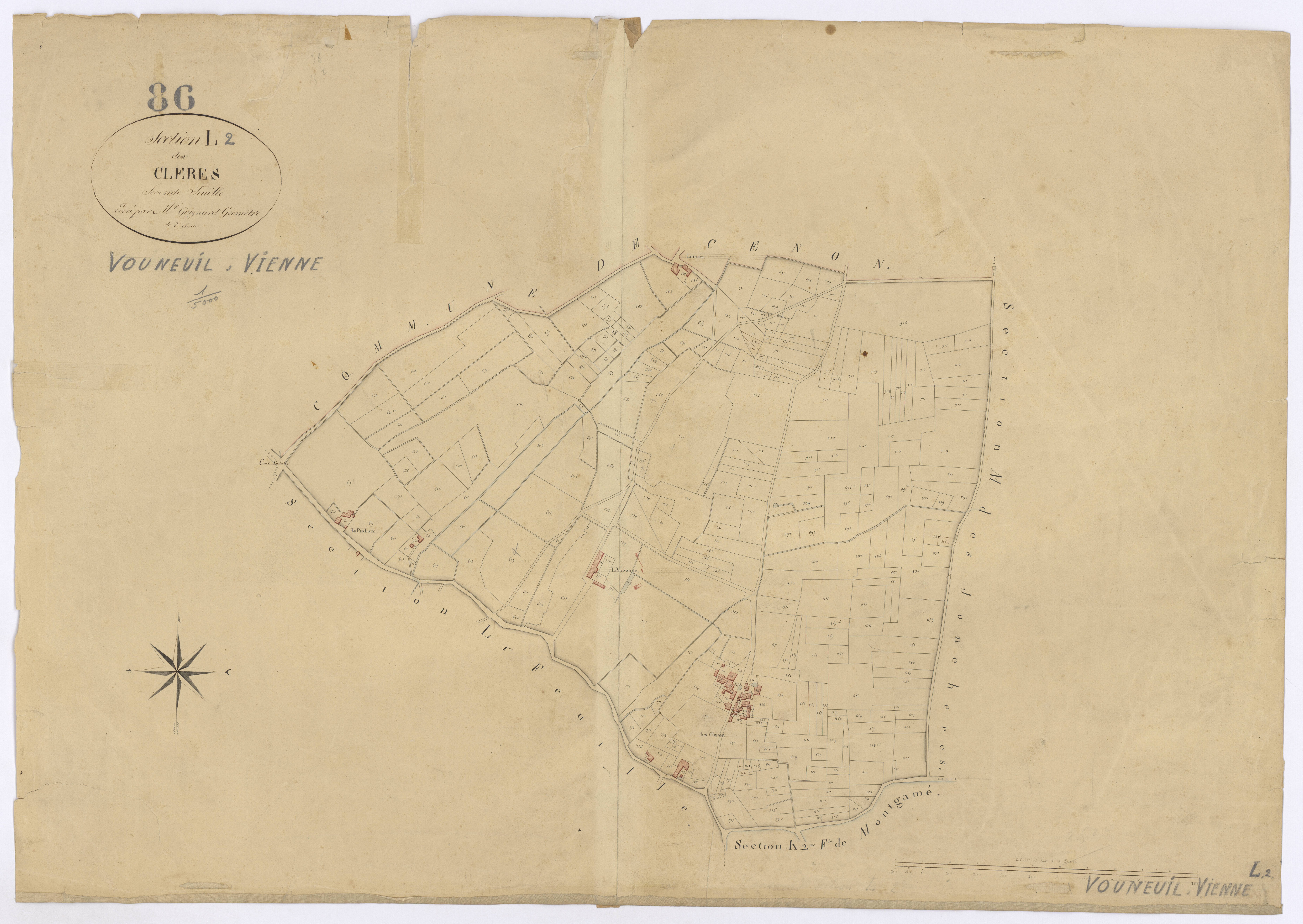 Vouneuil-sur-Vienne - FRAD086_cadastre Plans 