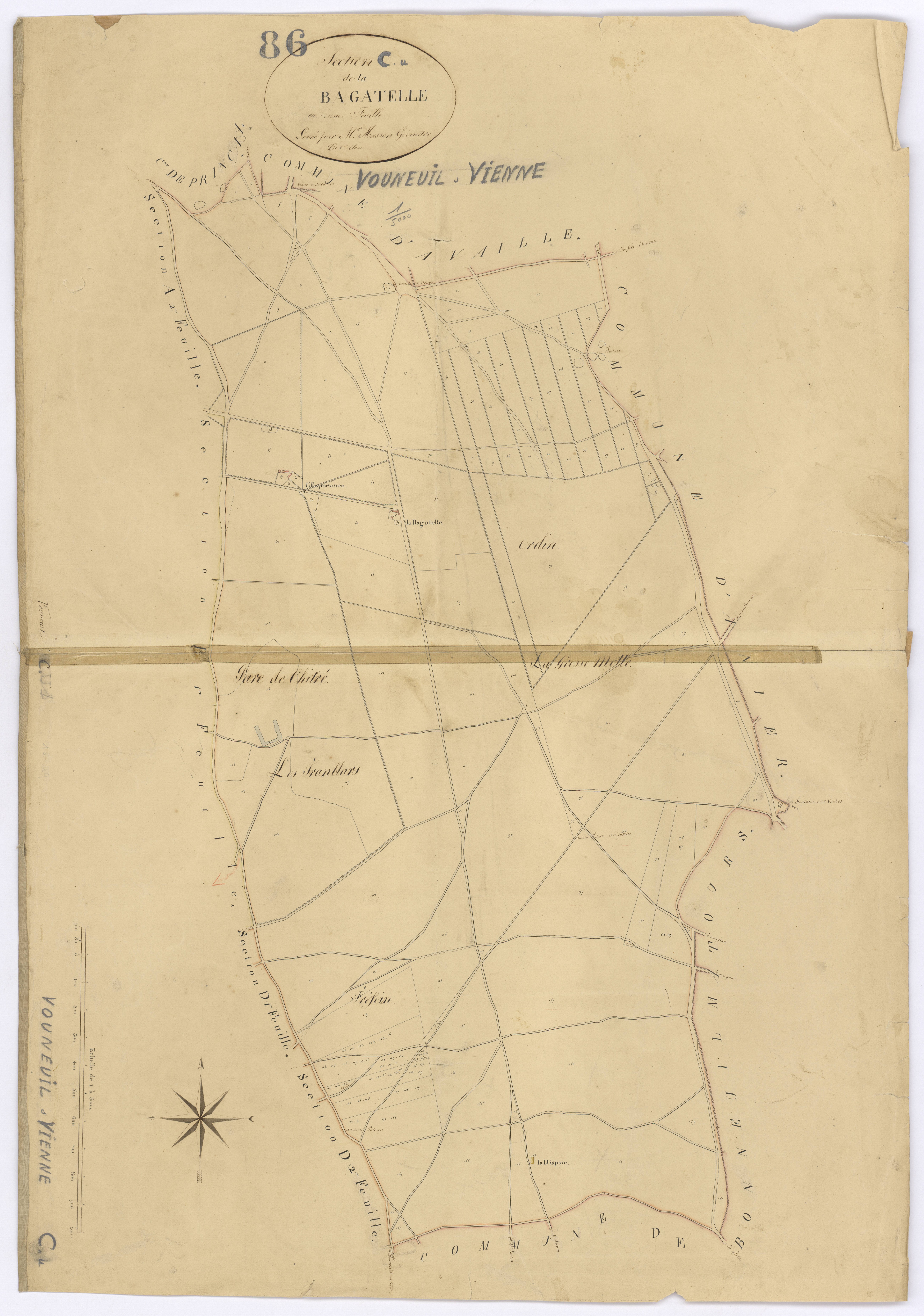 Vouneuil-sur-Vienne - FRAD086_cadastre Plans 