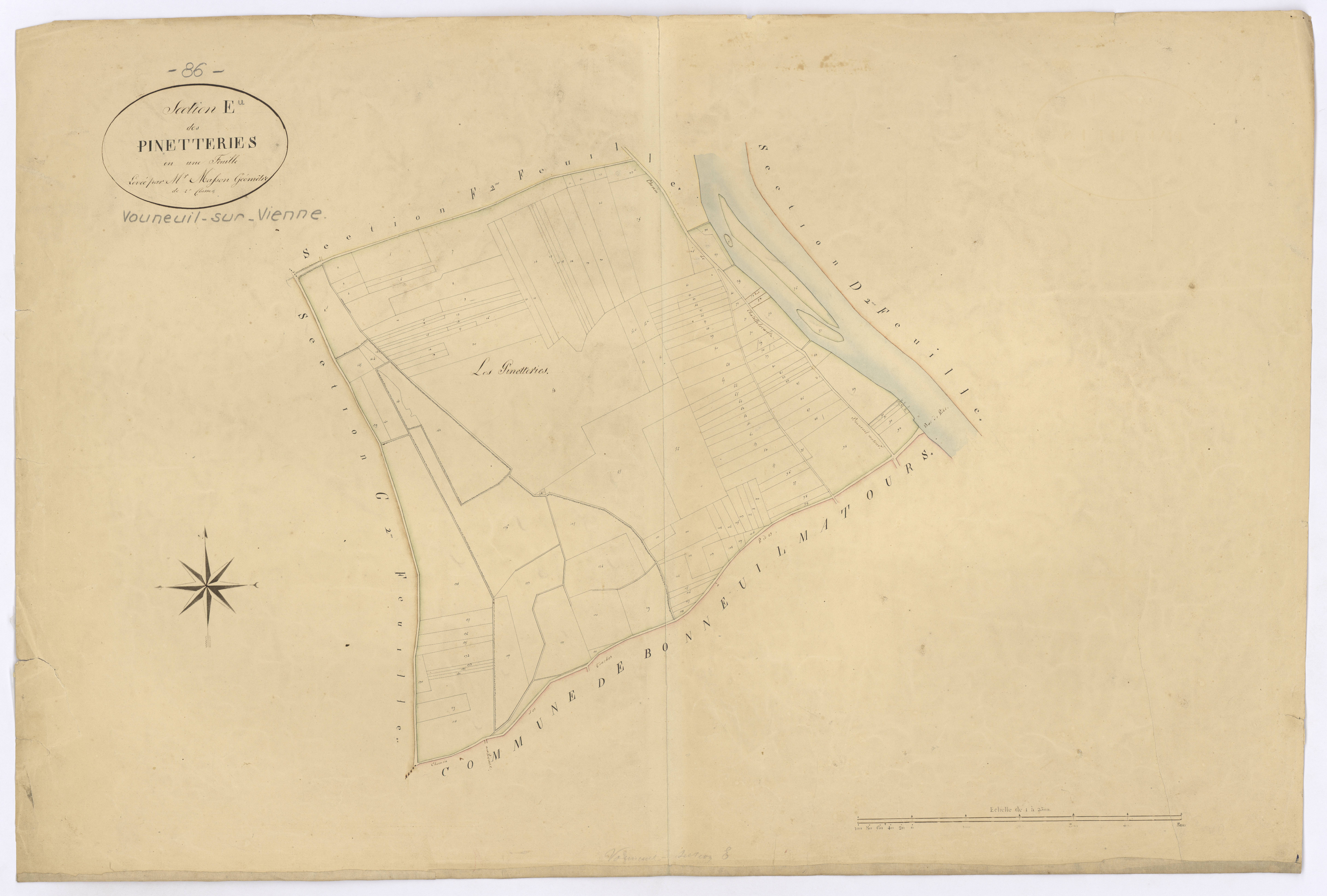 Vouneuil-sur-Vienne - FRAD086_cadastre Plans 