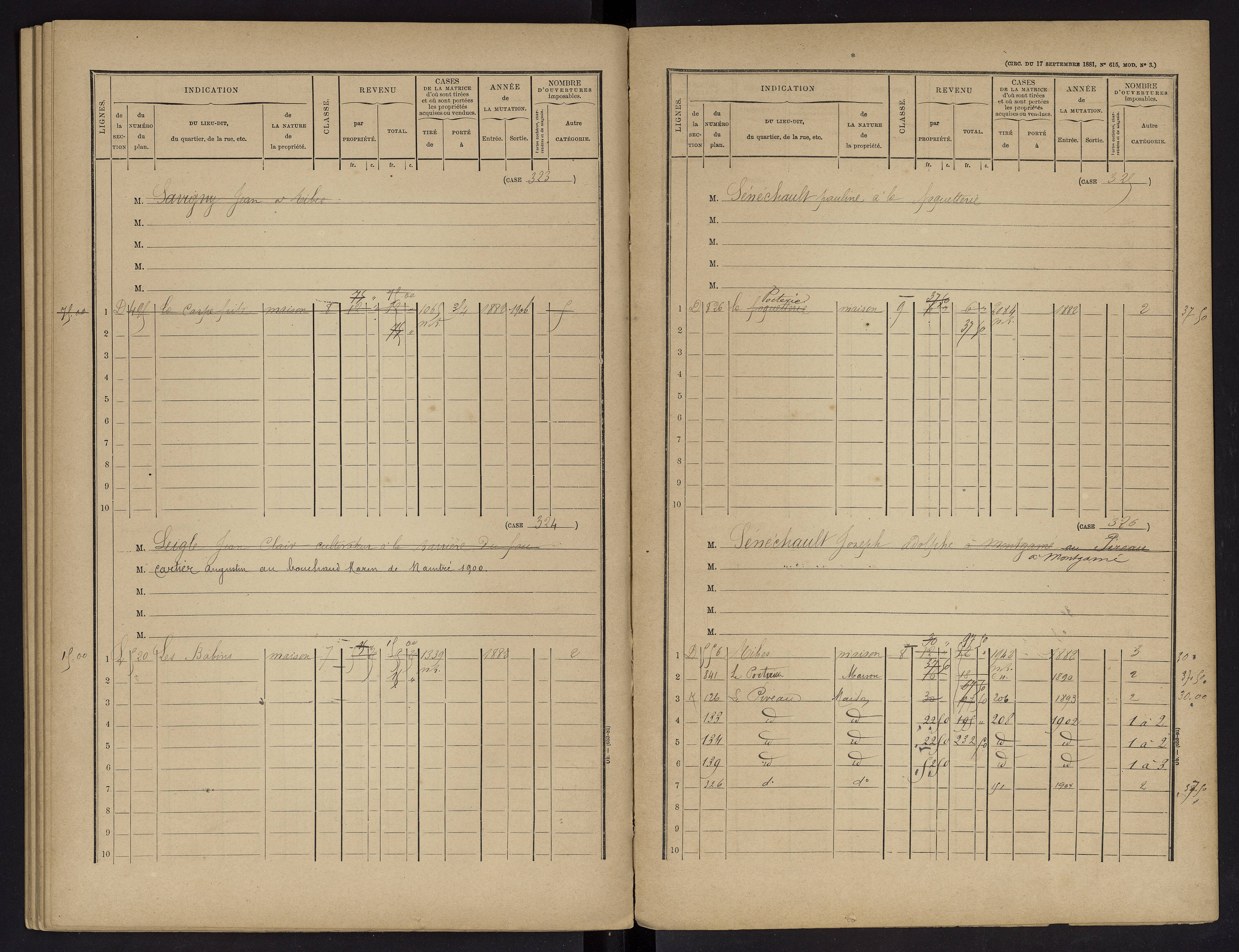 Vouneuil-sur-Vienne - FRAD086_cadastre Cases 1-479. 