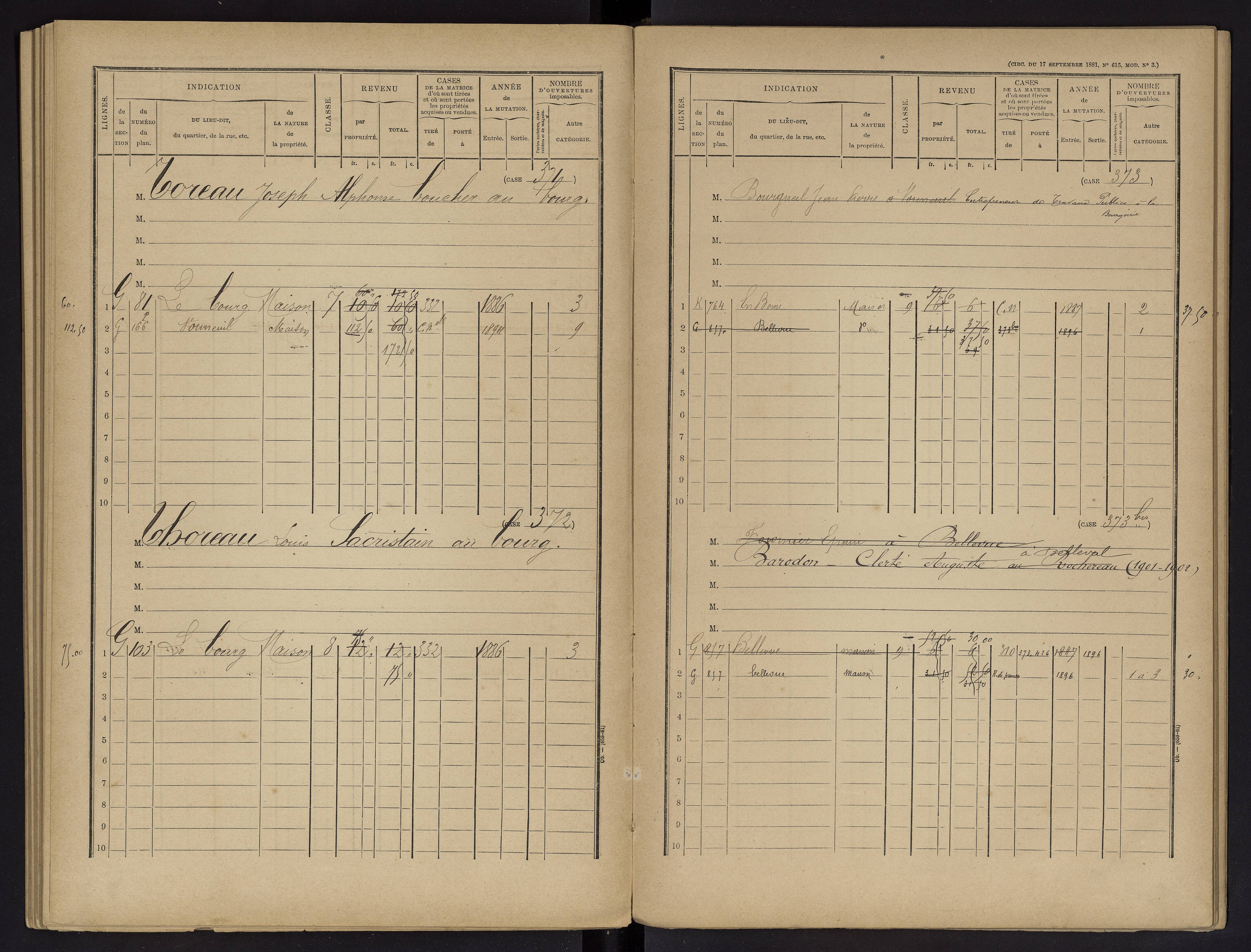 Vouneuil-sur-Vienne - FRAD086_cadastre Cases 1-479. 