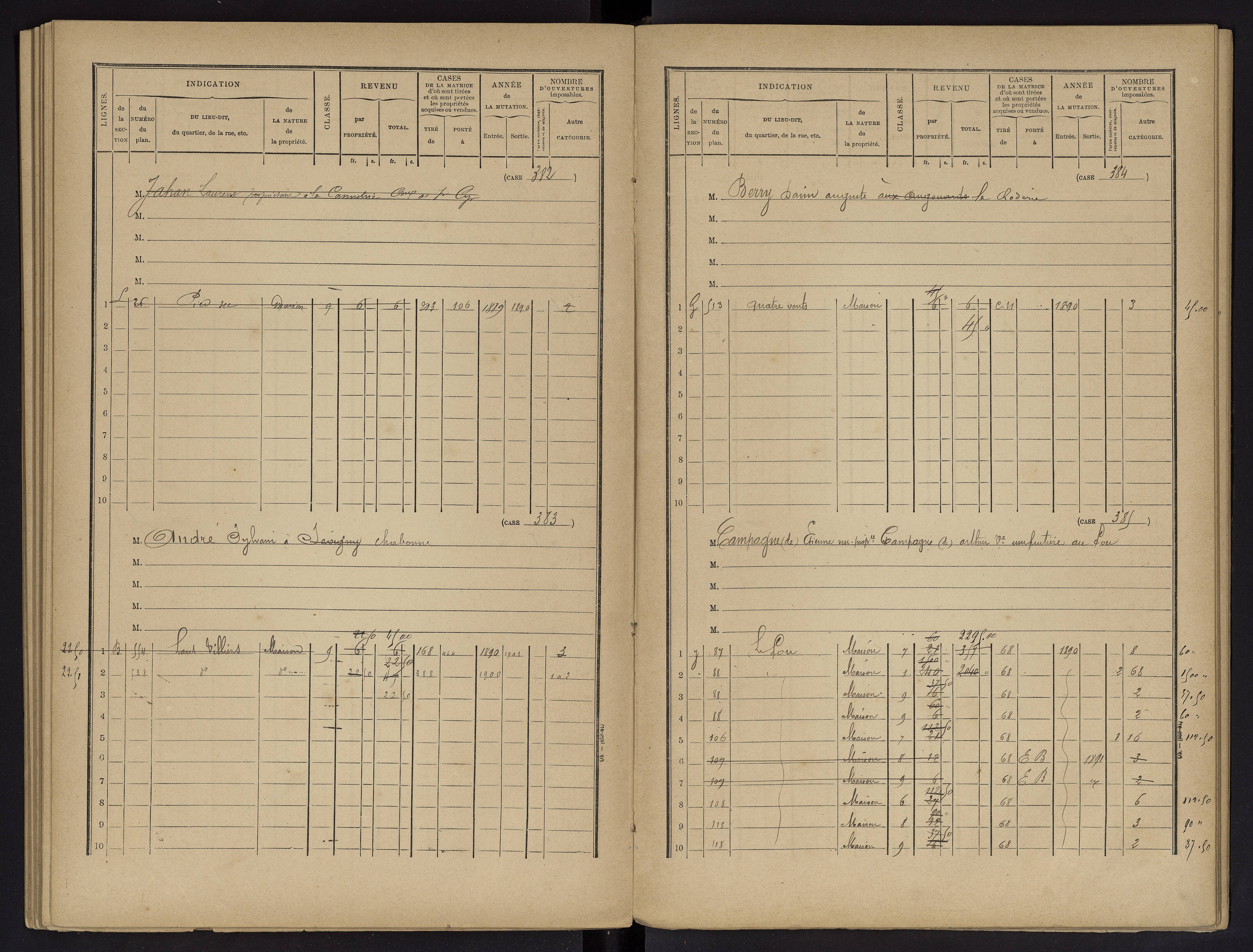 Vouneuil-sur-Vienne - FRAD086_cadastre Cases 1-479. 