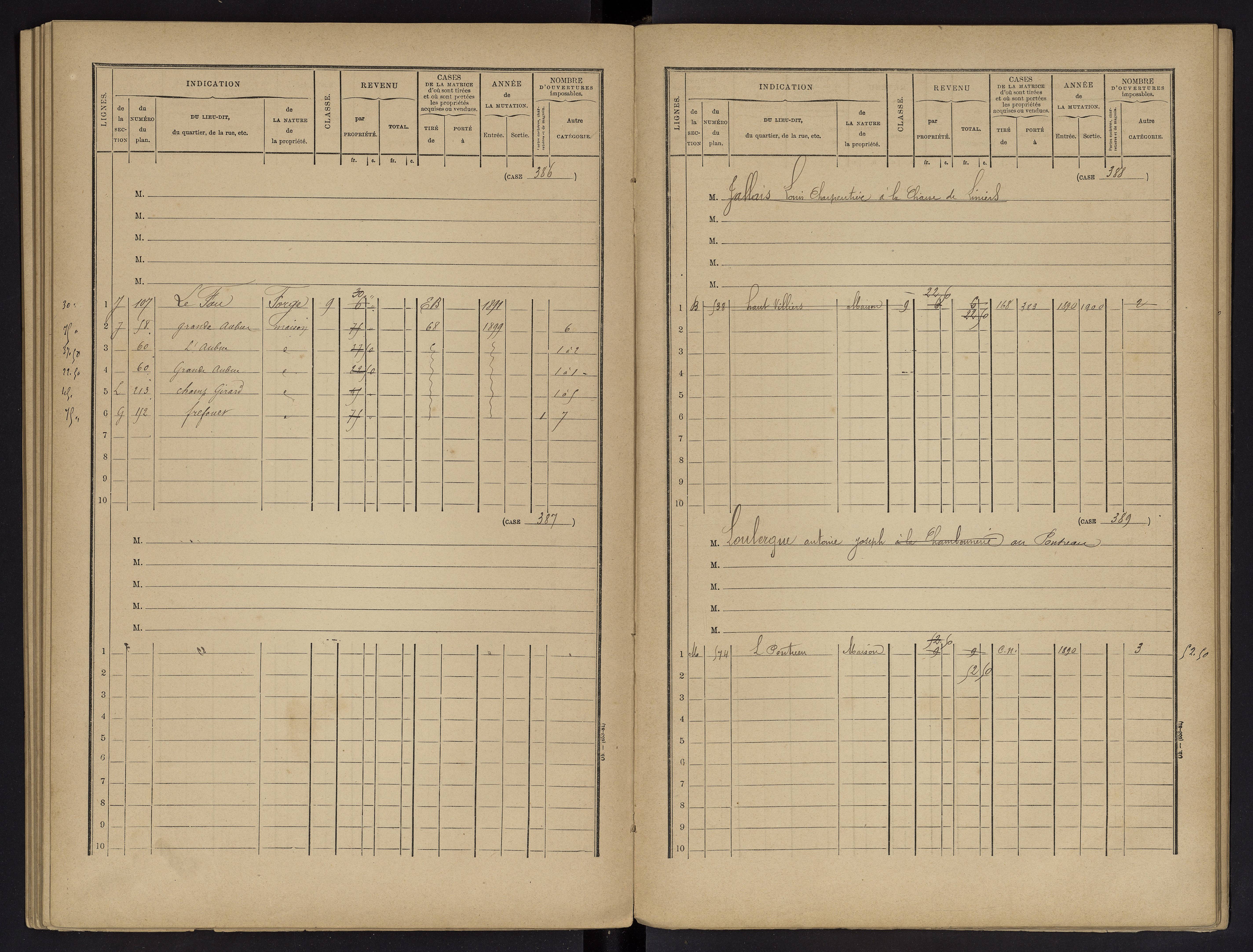 Vouneuil-sur-Vienne - FRAD086_cadastre Cases 1-479. 