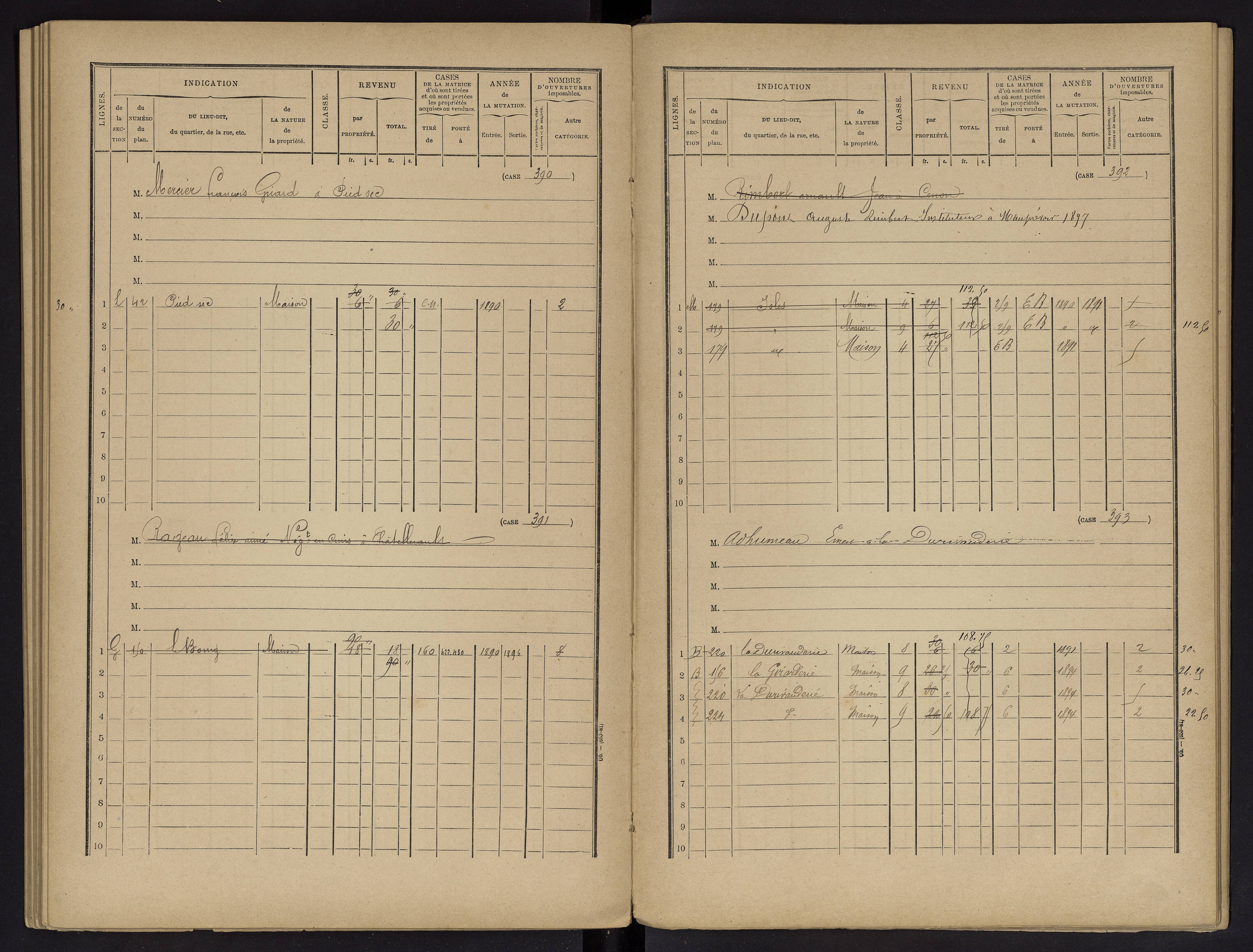 Vouneuil-sur-Vienne - FRAD086_cadastre Cases 1-479. 