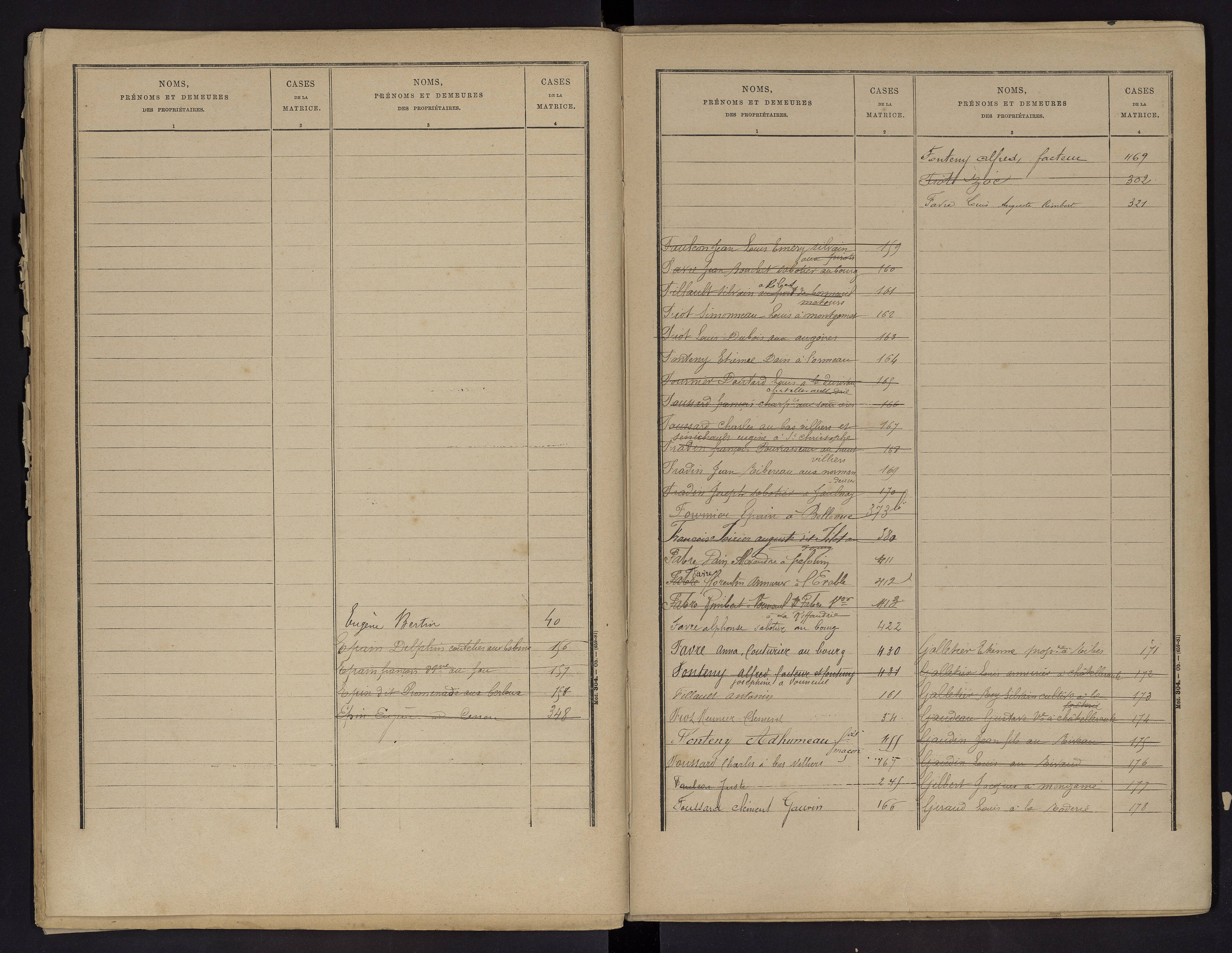 Vouneuil-sur-Vienne - FRAD086_cadastre Cases 1-479. 