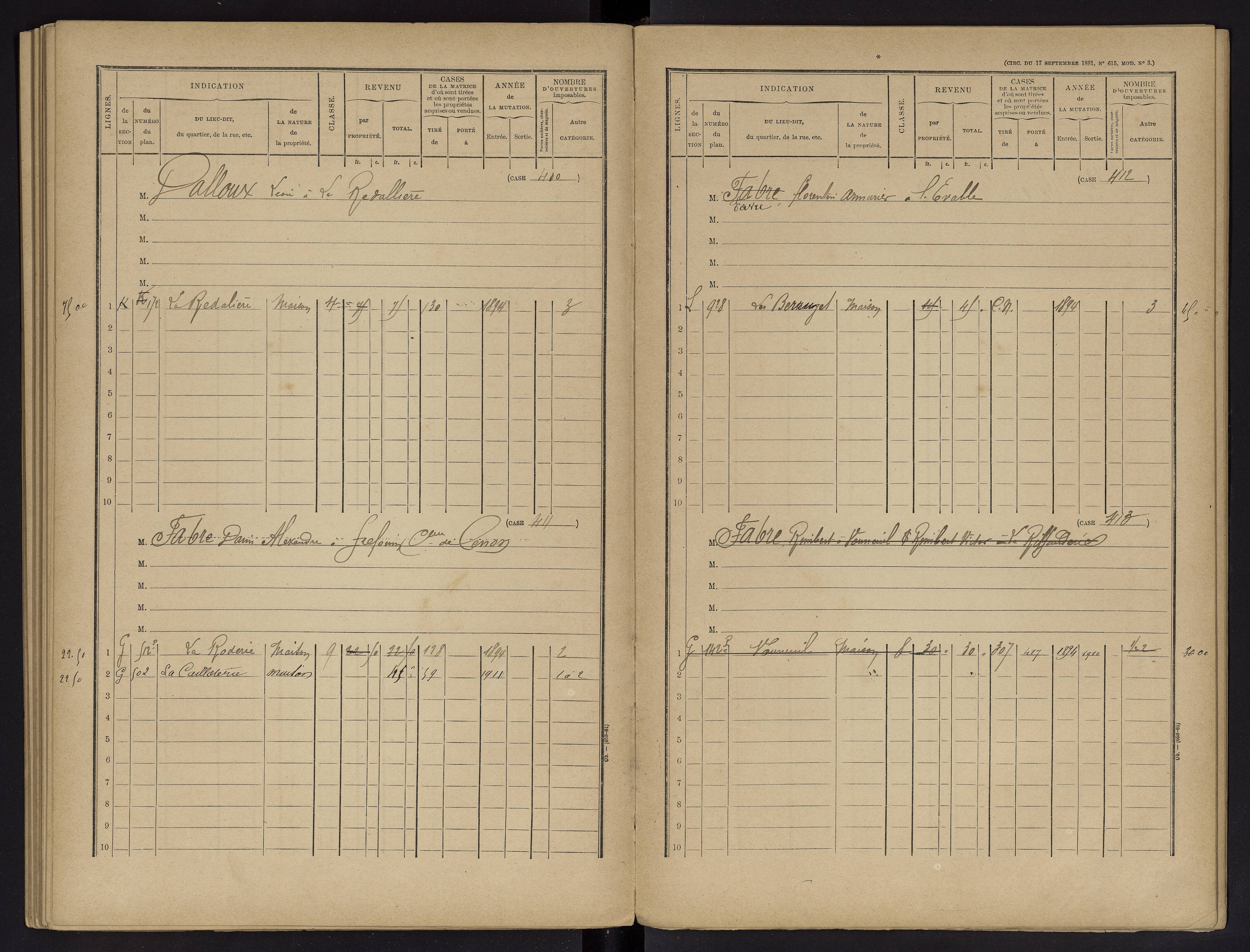 Vouneuil-sur-Vienne - FRAD086_cadastre Cases 1-479. 