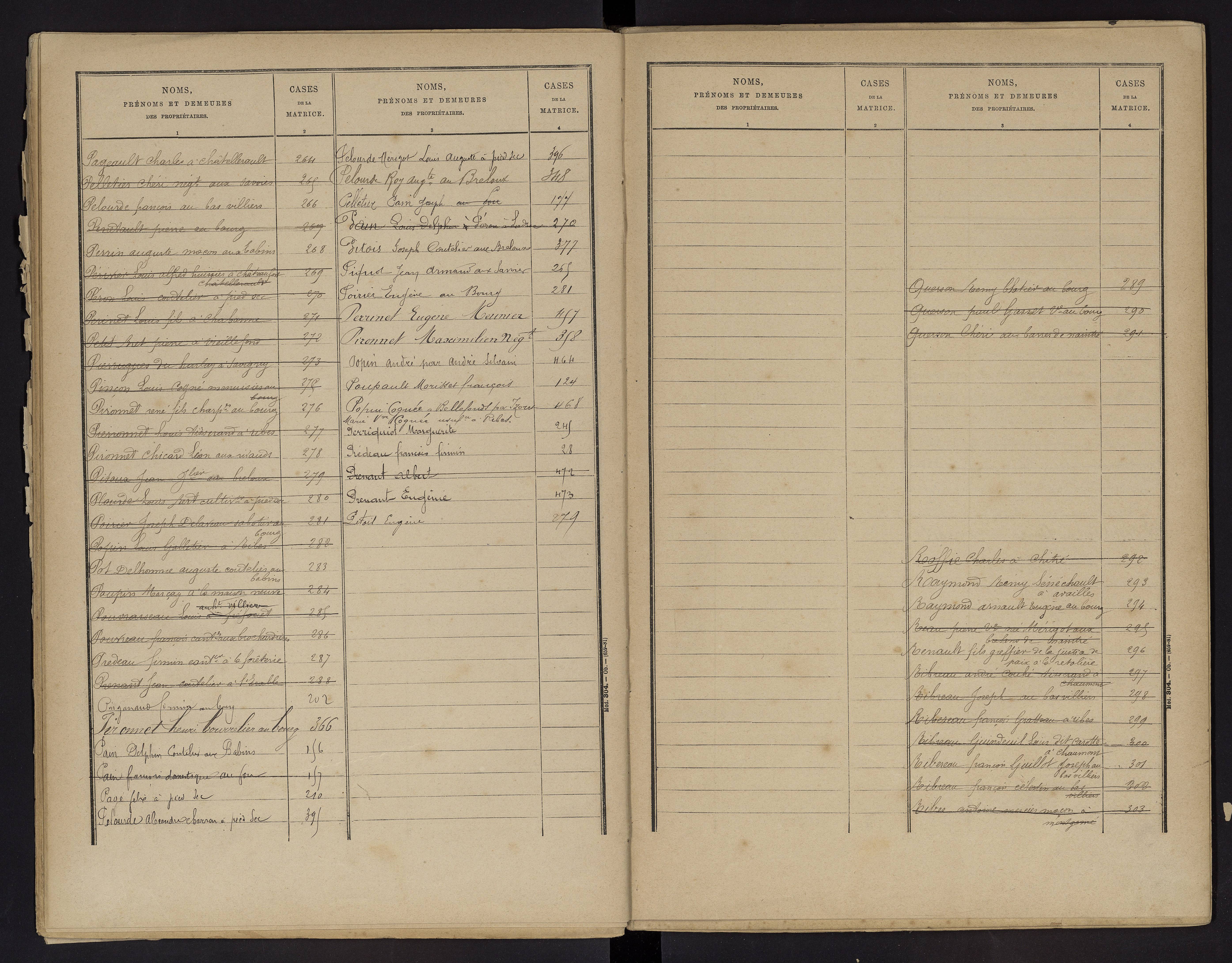 Vouneuil-sur-Vienne - FRAD086_cadastre Cases 1-479. 