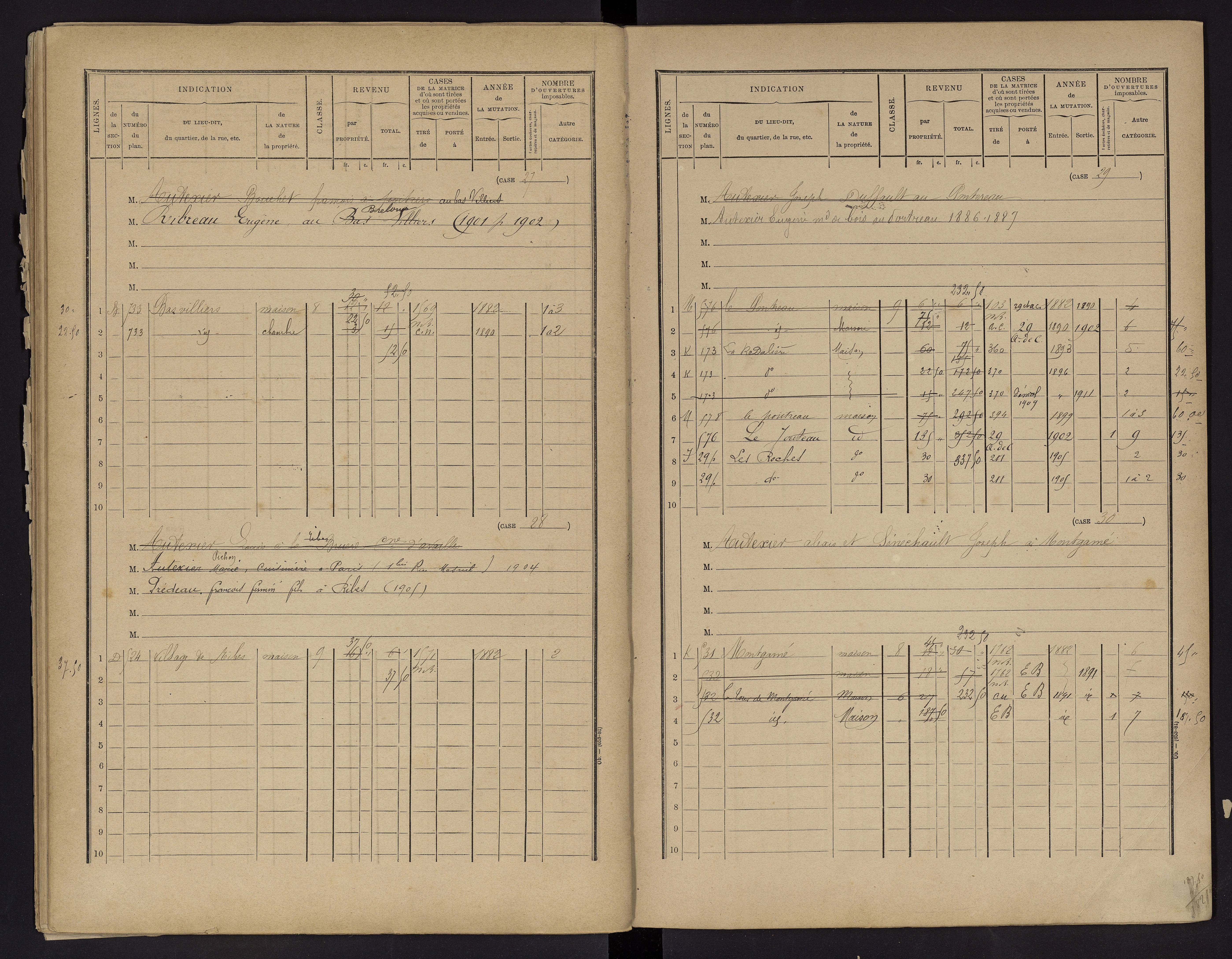 Vouneuil-sur-Vienne - FRAD086_cadastre Cases 1-479. 