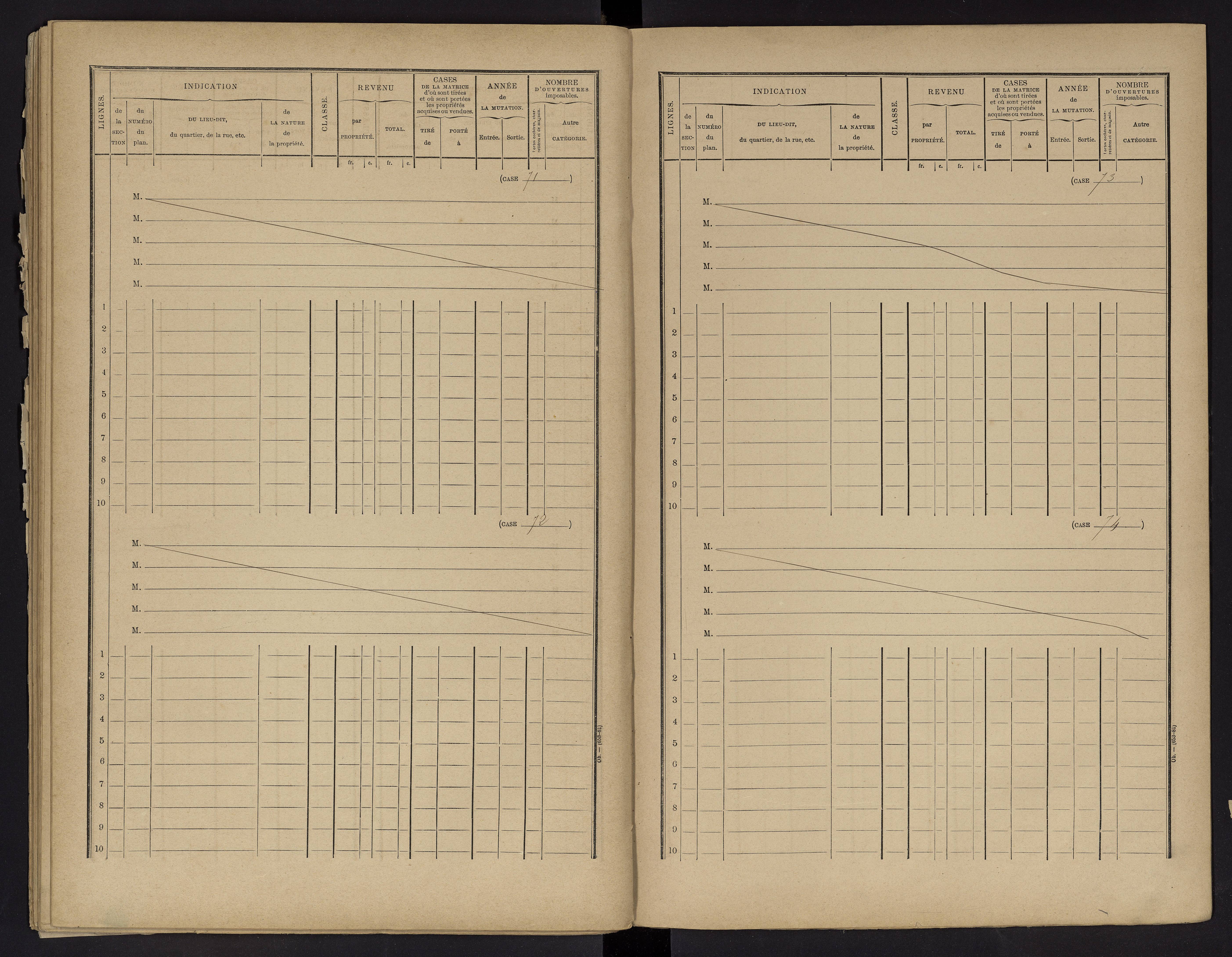 Vouneuil-sur-Vienne - FRAD086_cadastre Cases 1-479. 