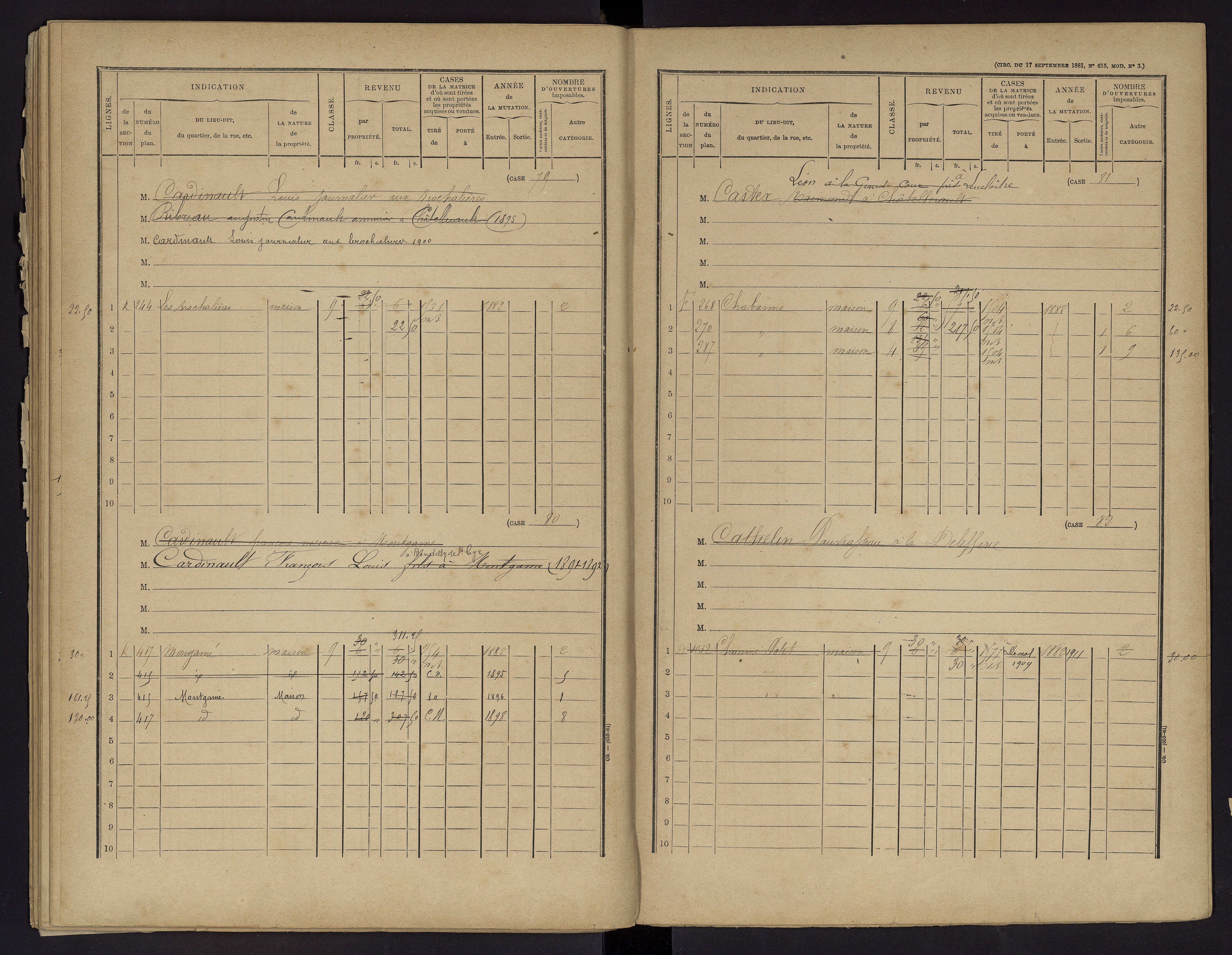 Vouneuil-sur-Vienne - FRAD086_cadastre Cases 1-479. 