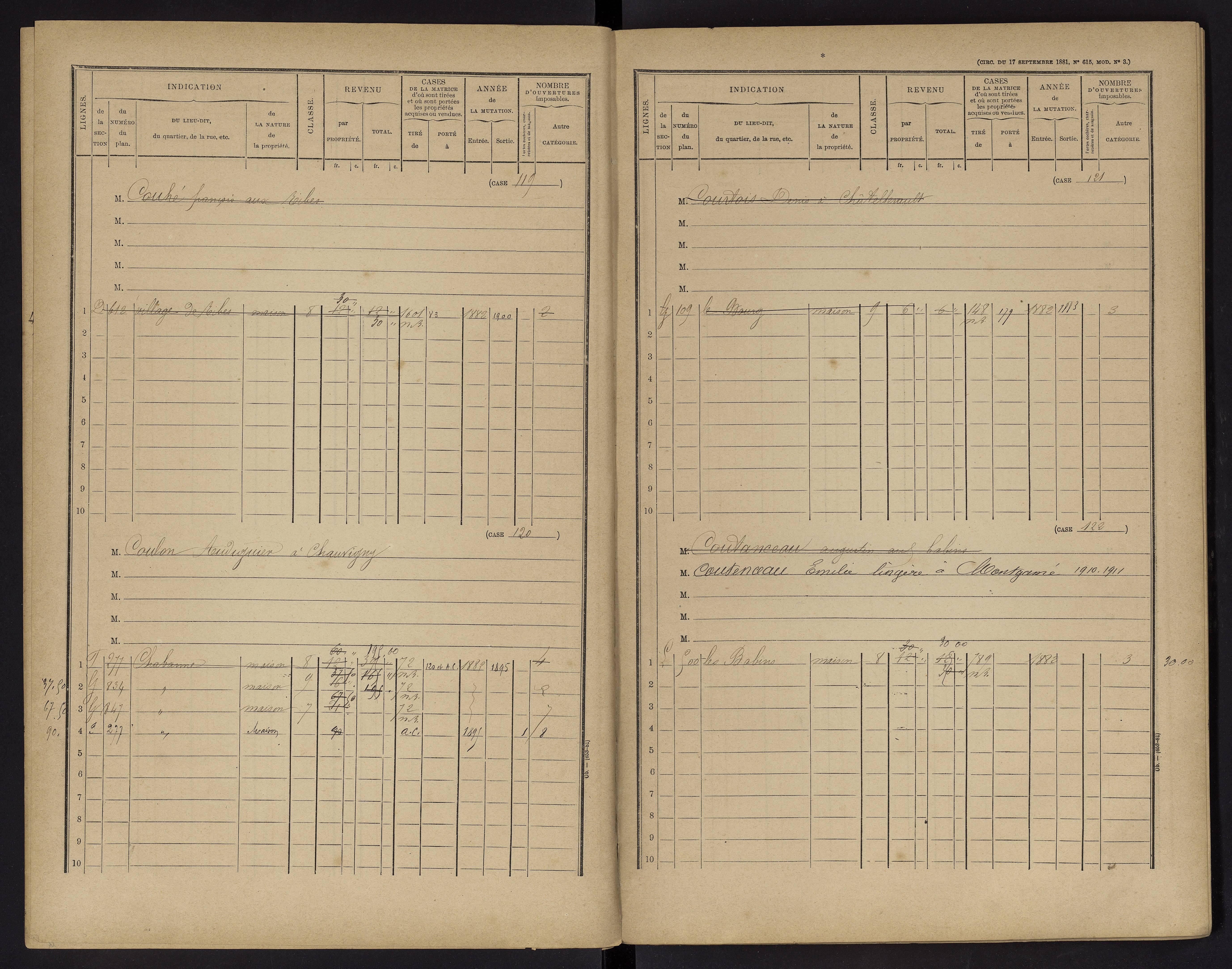 Vouneuil-sur-Vienne - FRAD086_cadastre Cases 1-479. 