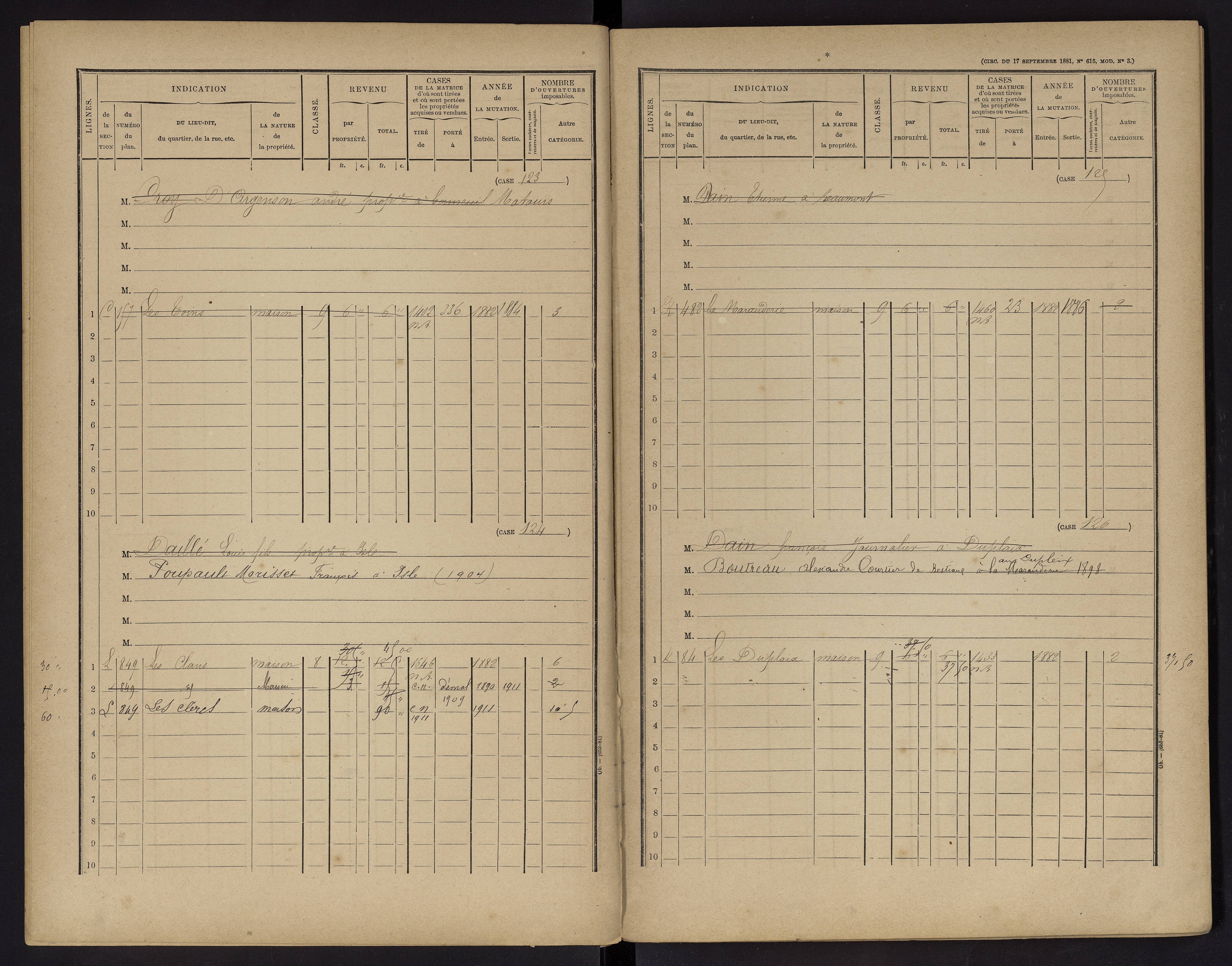 Vouneuil-sur-Vienne - FRAD086_cadastre Cases 1-479. 