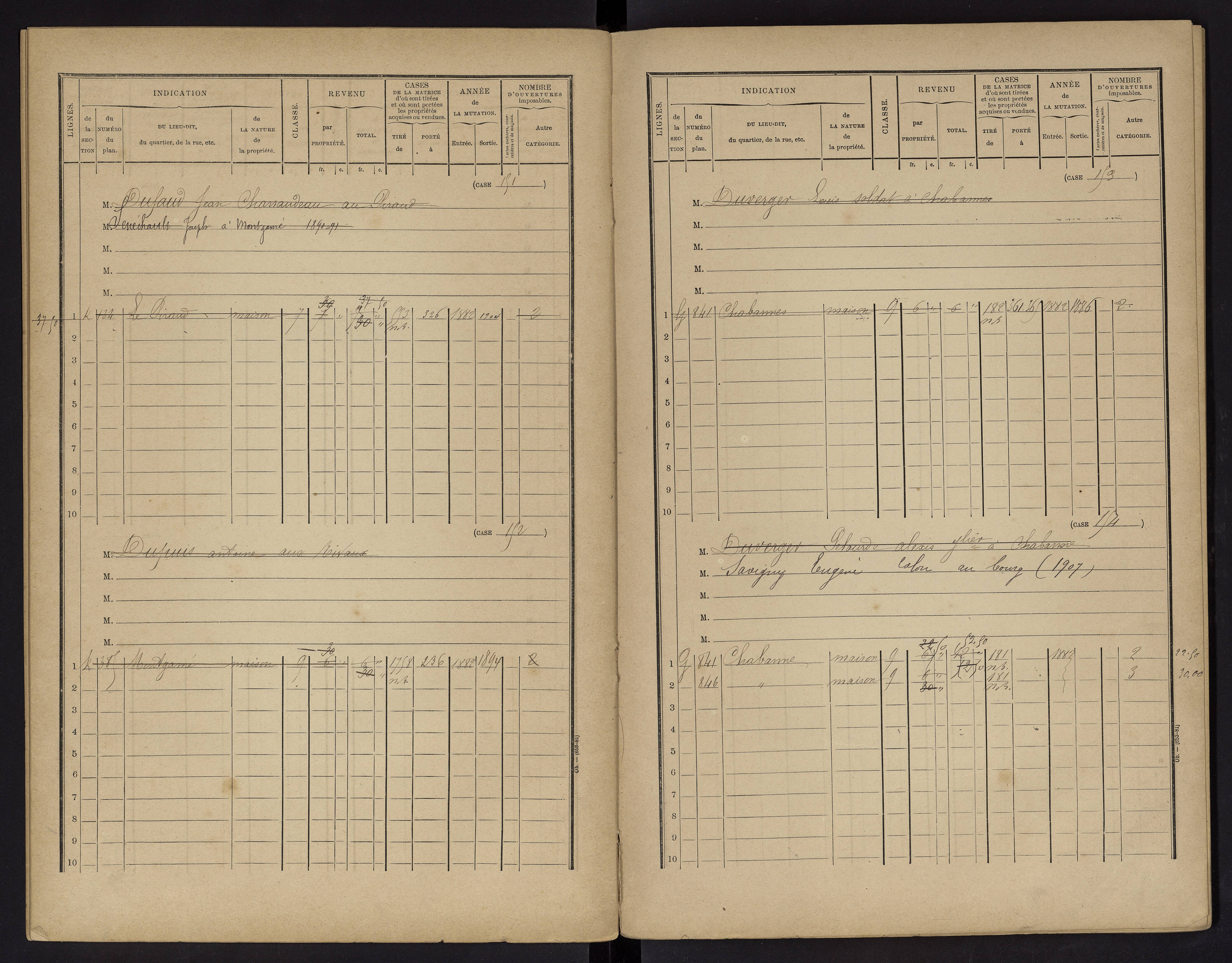 Vouneuil-sur-Vienne - FRAD086_cadastre Cases 1-479. 