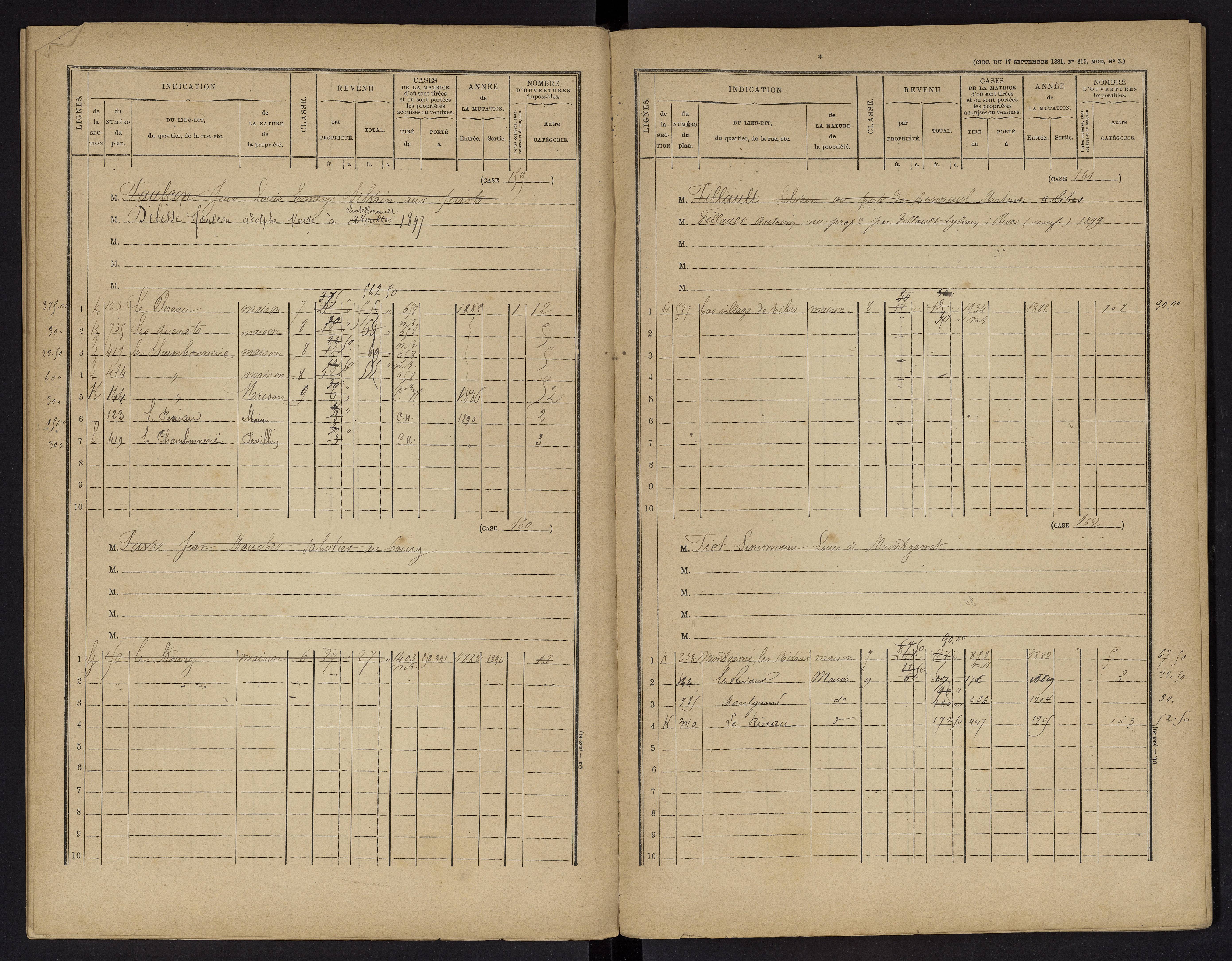 Vouneuil-sur-Vienne - FRAD086_cadastre Cases 1-479. 